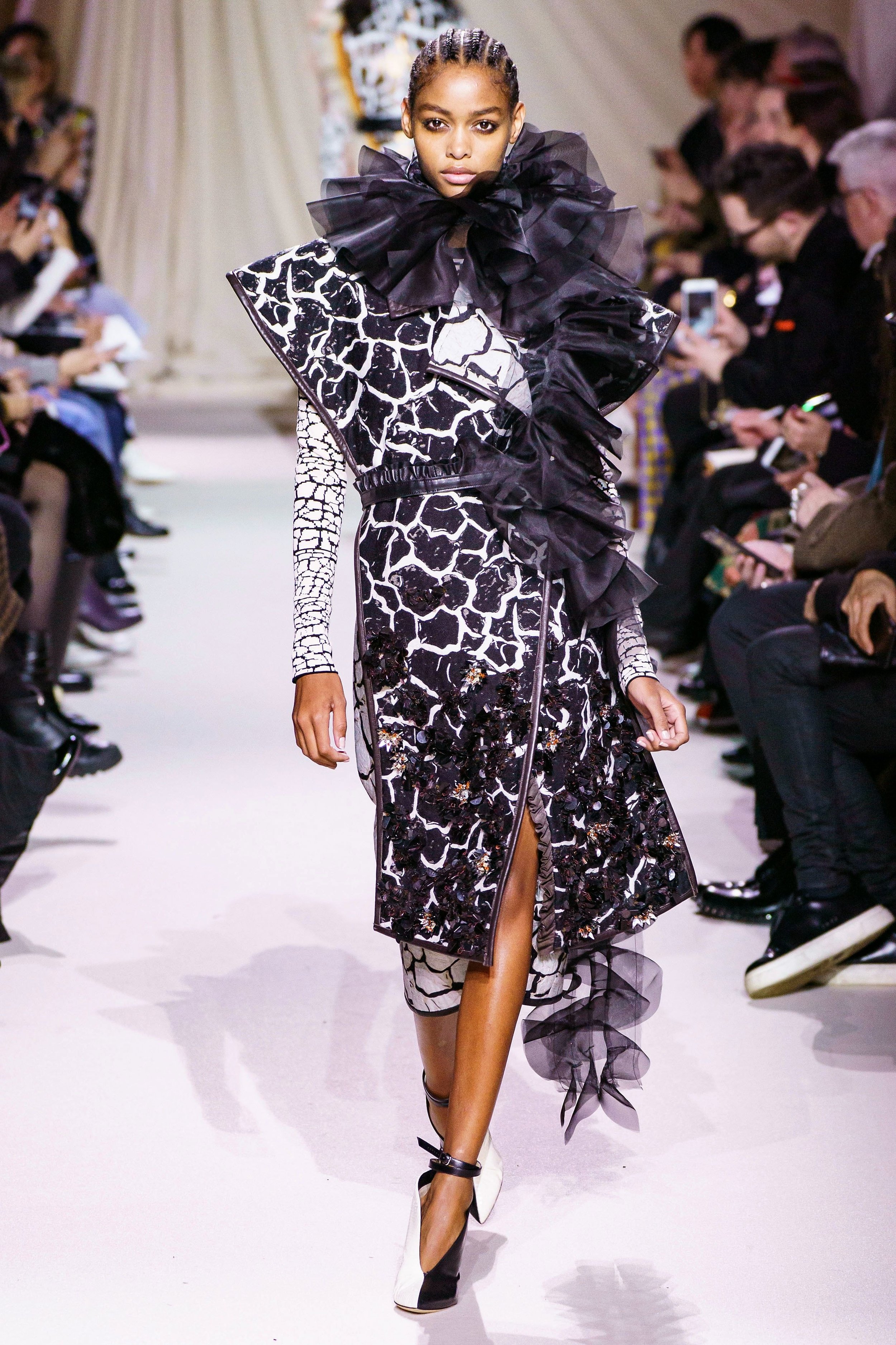 BLÉSNYA MINHER walking for MARY KATRANTZOU Fall 2019 LFW