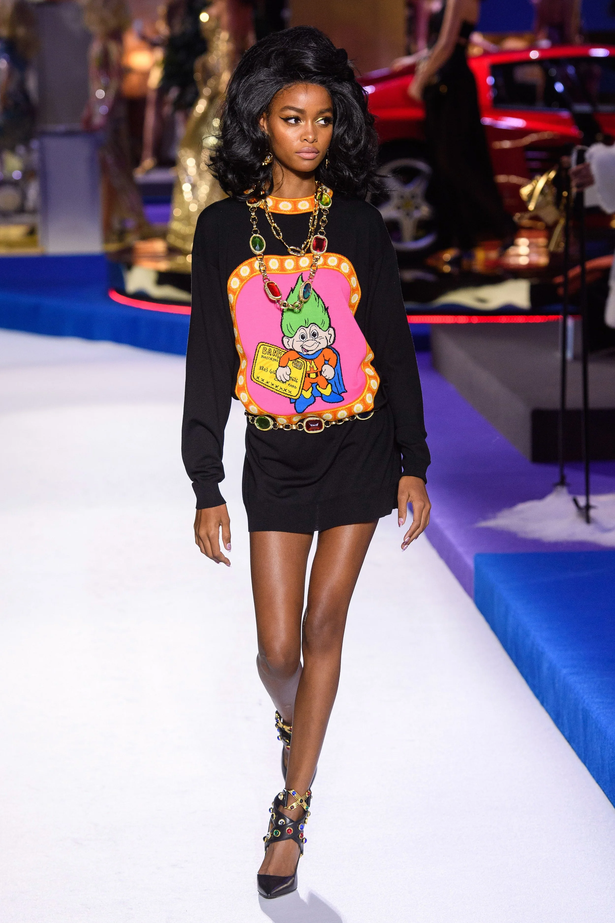 BLÉSNYA MINHER walking for VERSACE Fall 2019 MFWC