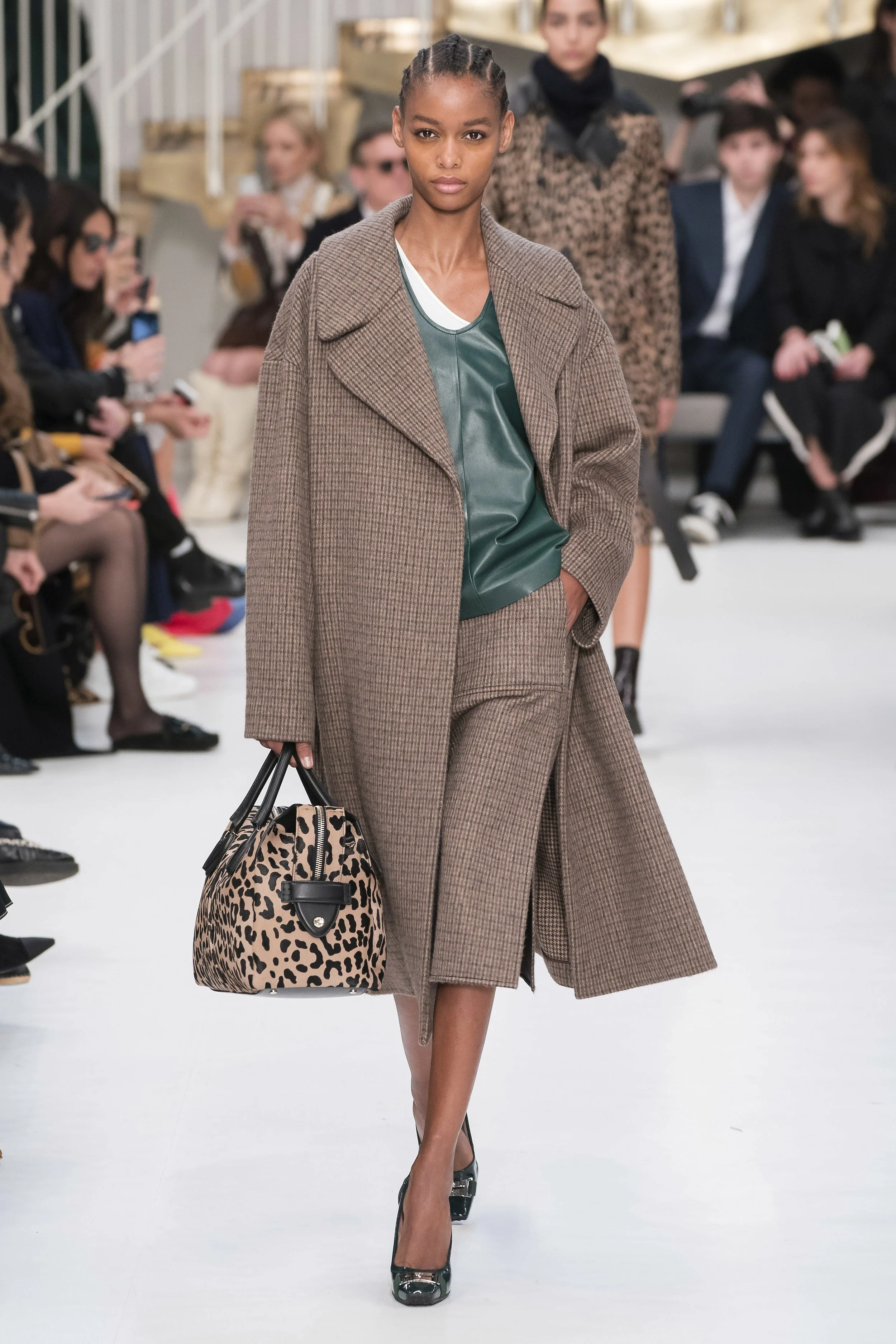 BlÉSNYA MINHER walking for TOD'S Fall 2019 MFW