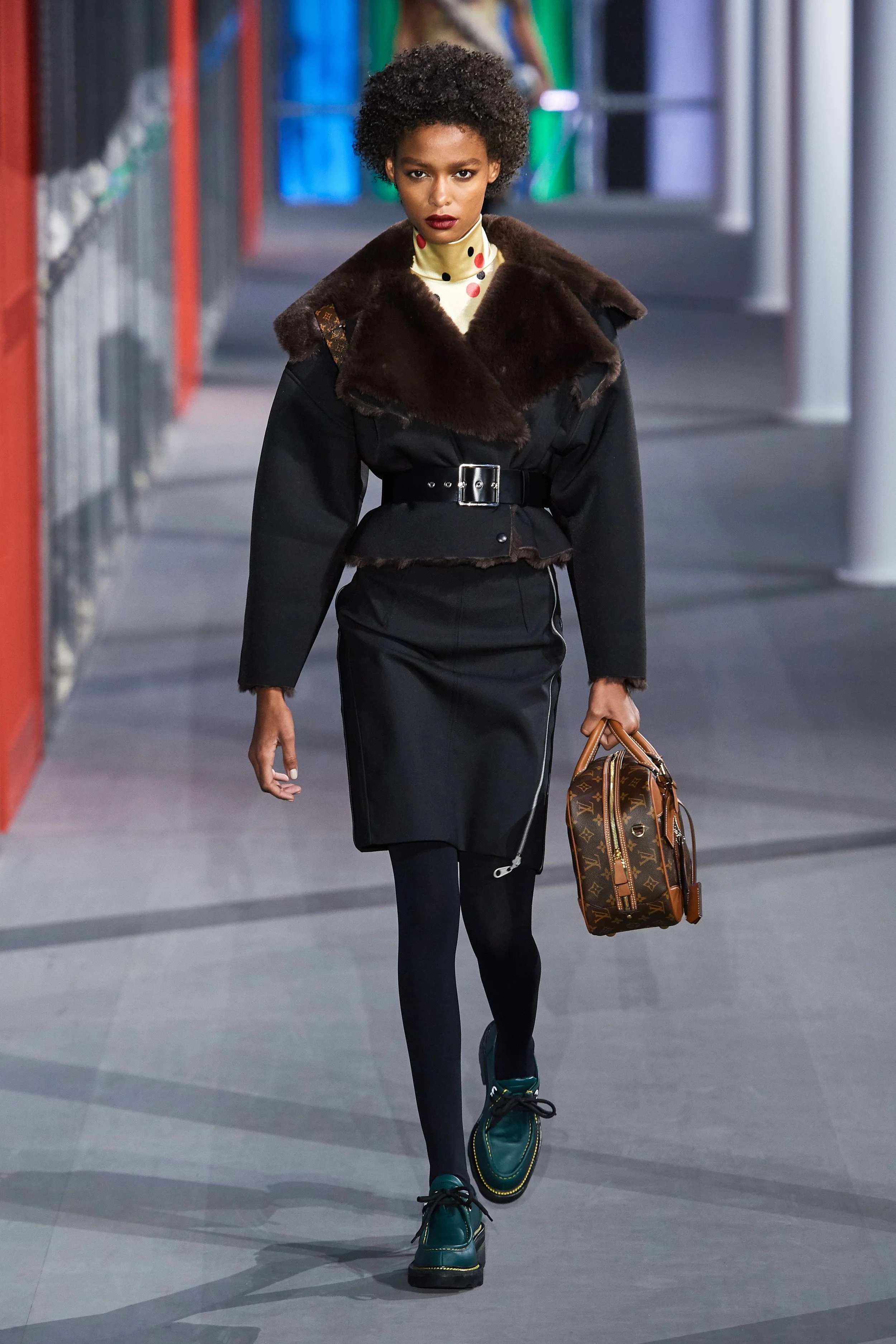 BLÉSNYA MINHER walking for Louis Vuitton Fall 2019 PFW