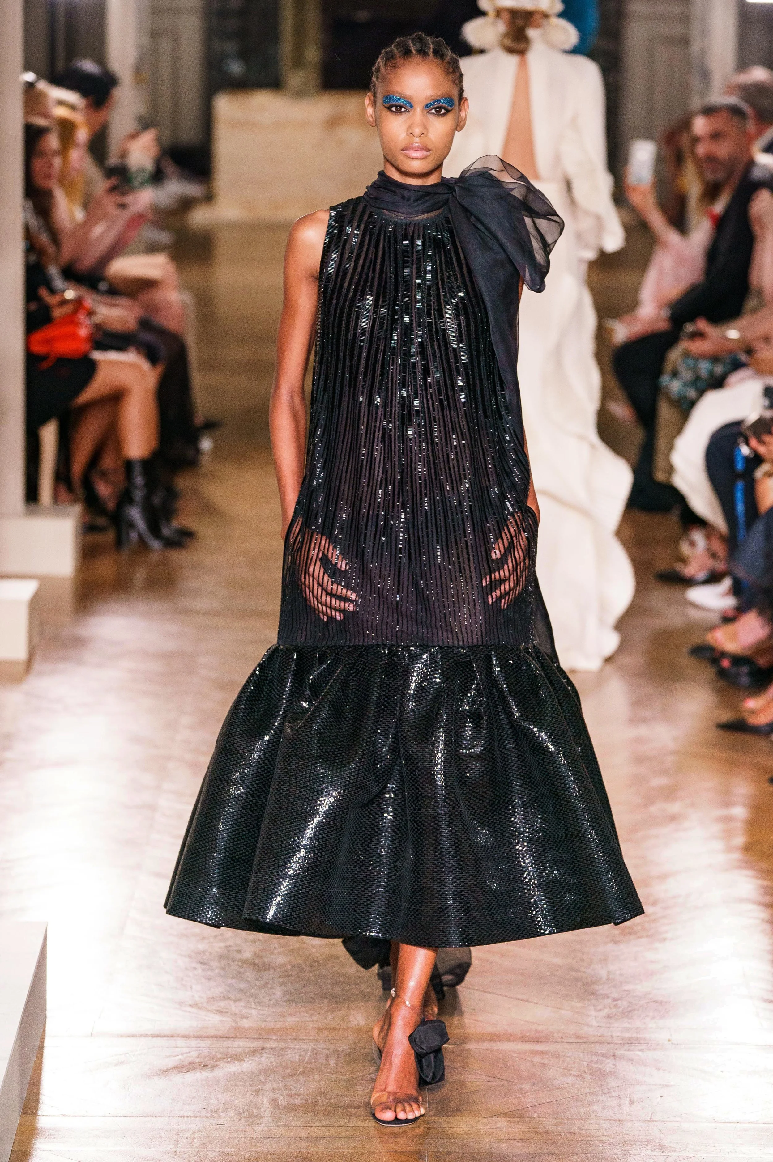 BLÉSNYA MINHER walking for VALENTINO Fall 2019 Couture in Paris