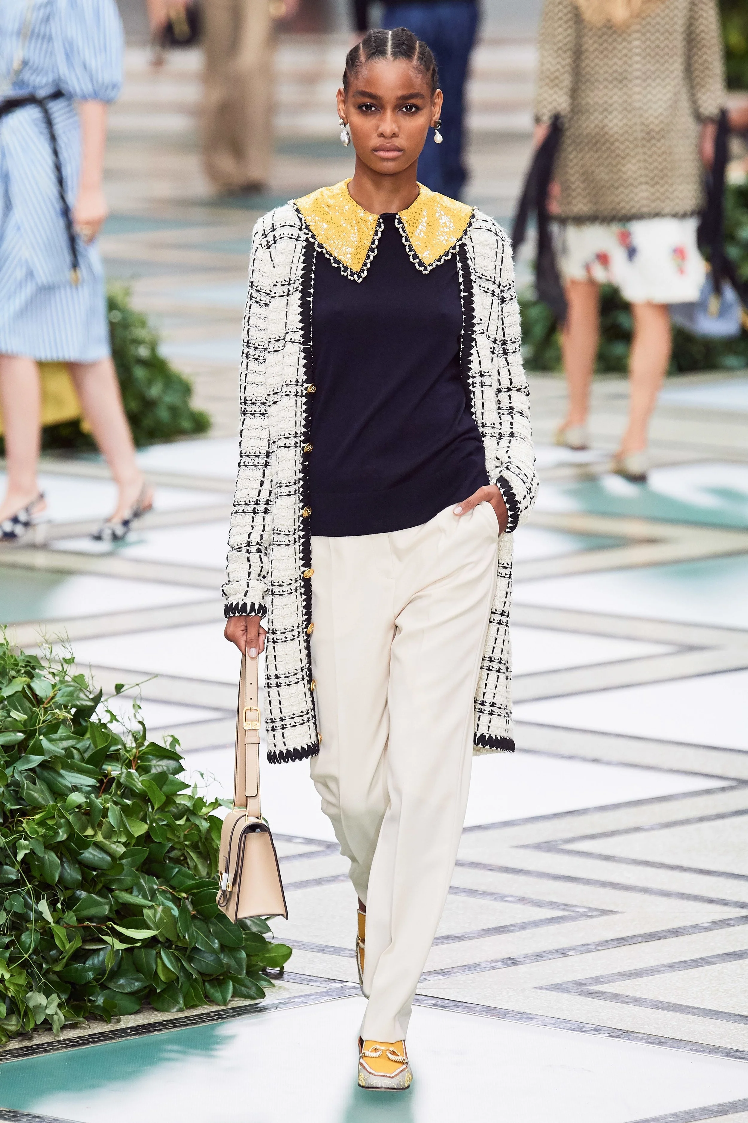 BLÉSNYA MINHER walking for TORY BURCH Spring Summer 2019 NYFW