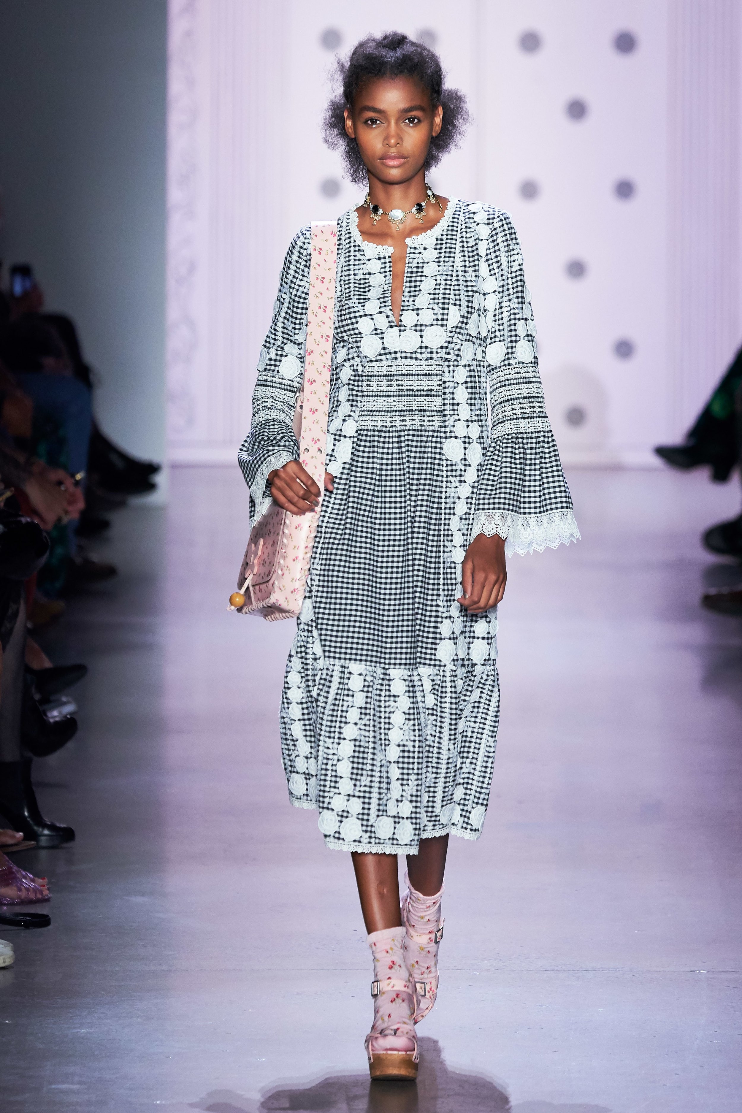 BLÉSNYA MINHER walking for Anna Sui Spring Summer 2020 NYFW