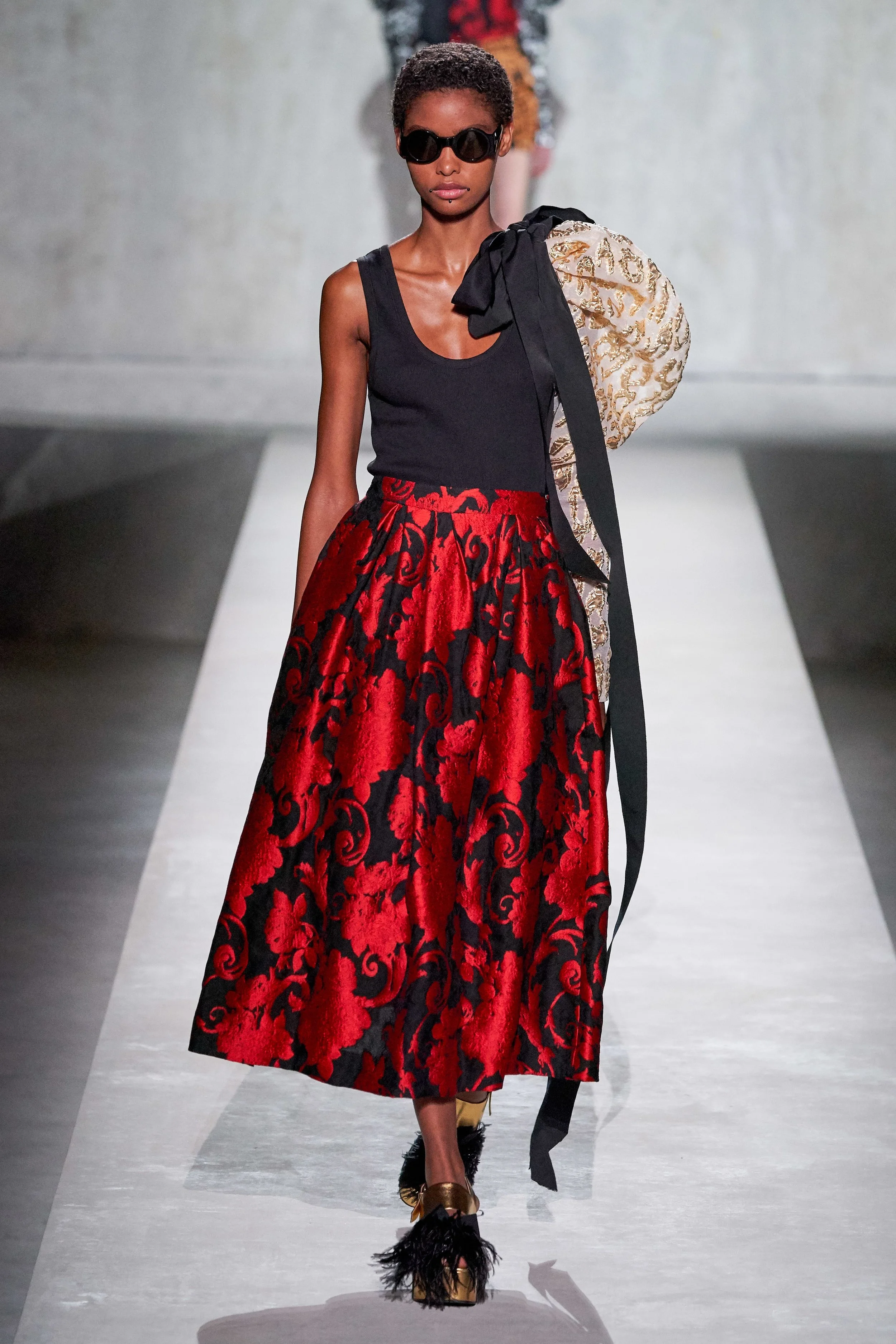 BLÉSNYA MINHER walking for DRIES VAN NOTEN Spring Summer 2020 PFW