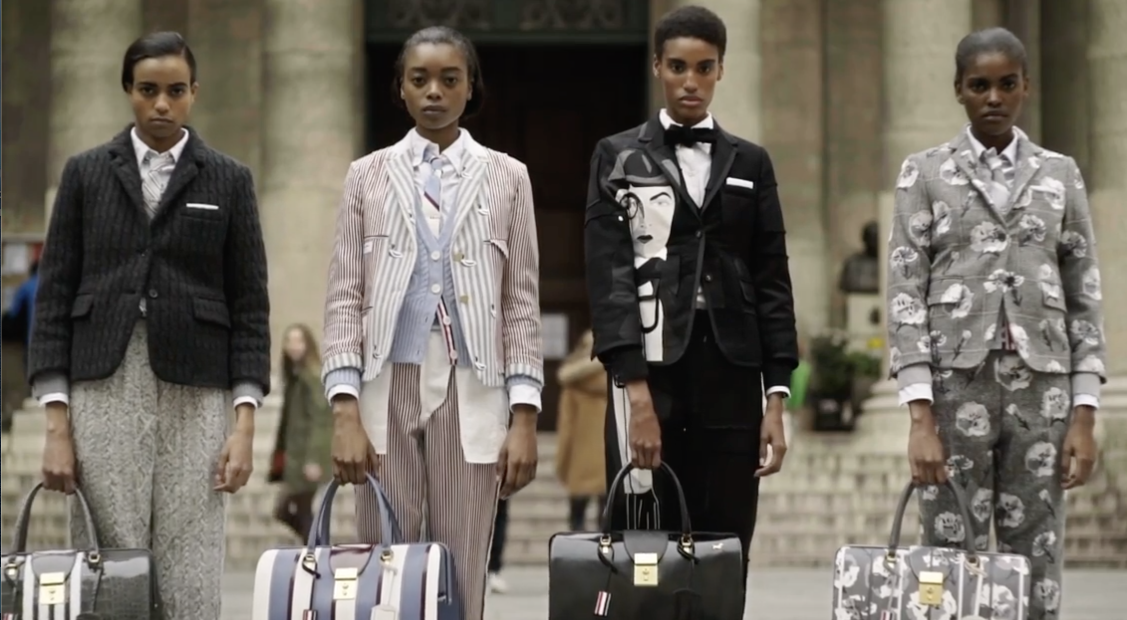 AMILNA ESTEVÃO for THOM BROWNE Fall winter 2019 Campaign
