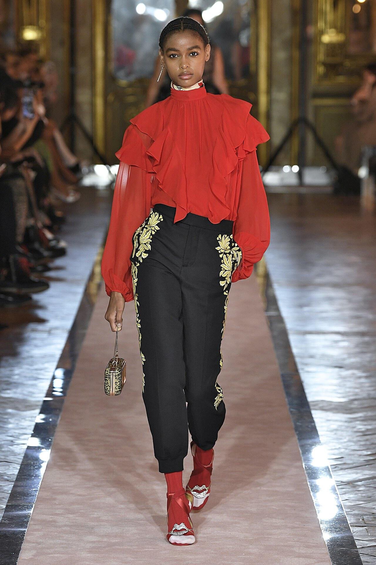 BLÉSNYA MINHER walking for GIAMBATTISTA VALLI x H&amp;M 2019 Collection