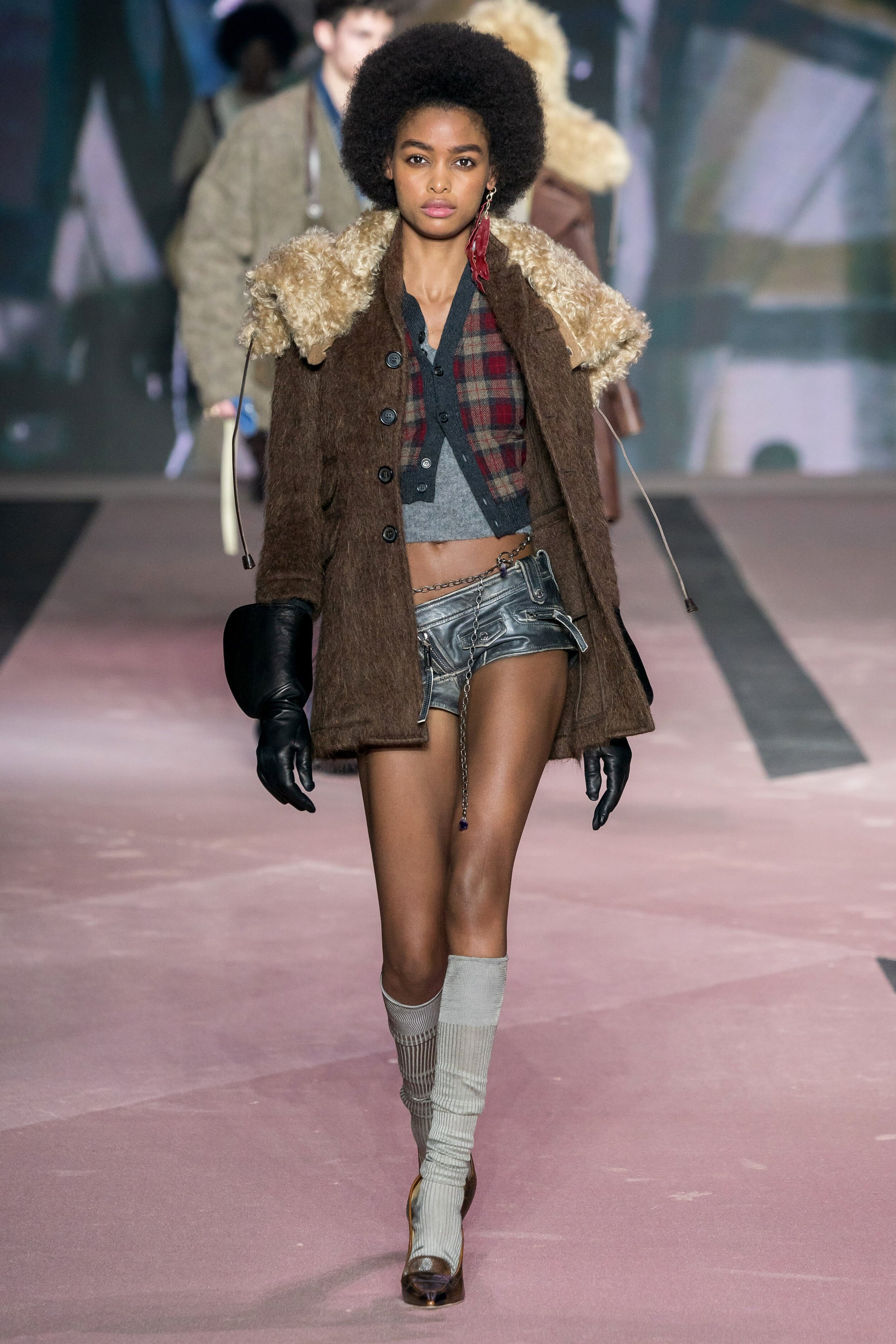 BLÉSNYA MINHER walking for DSQUARED2 Fall Winter 2020 Milan 