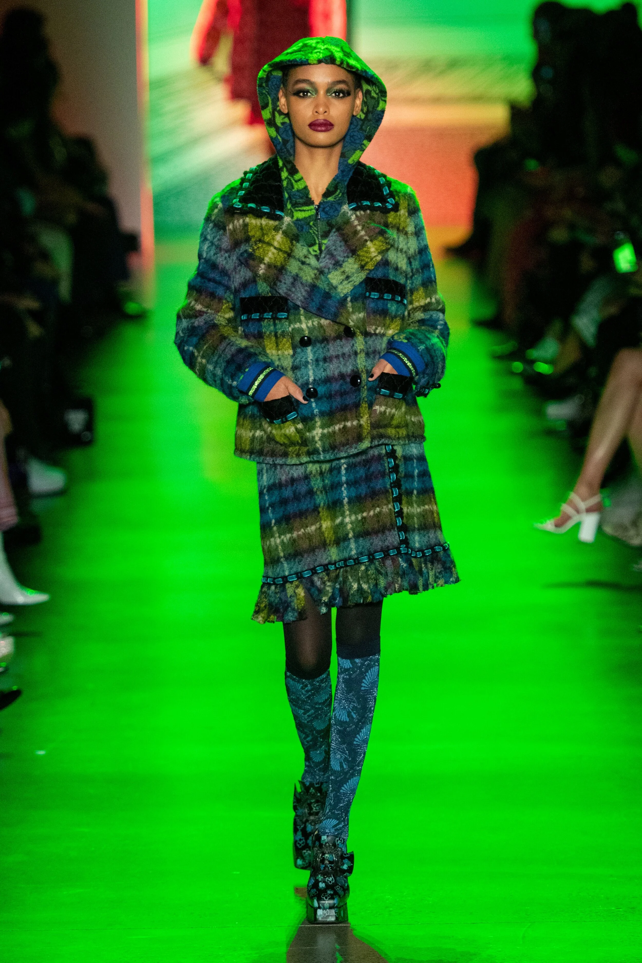 BLÉSNYA MINHER walking for ANNA SUI Fall Winter 2020 NYFW