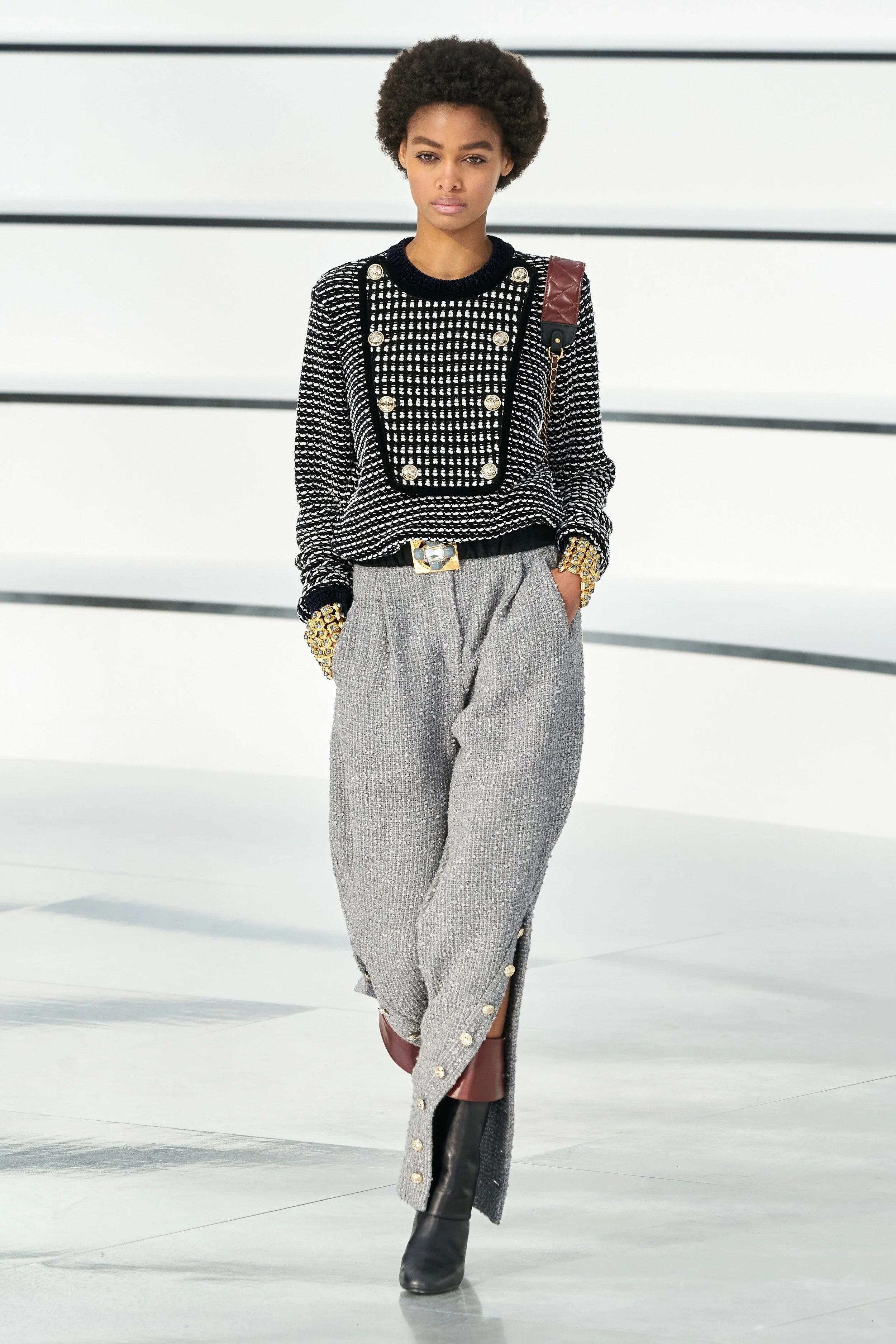 BLÉSNYA MINHER walking for CHANEL Fall Winter 2020 PFW 