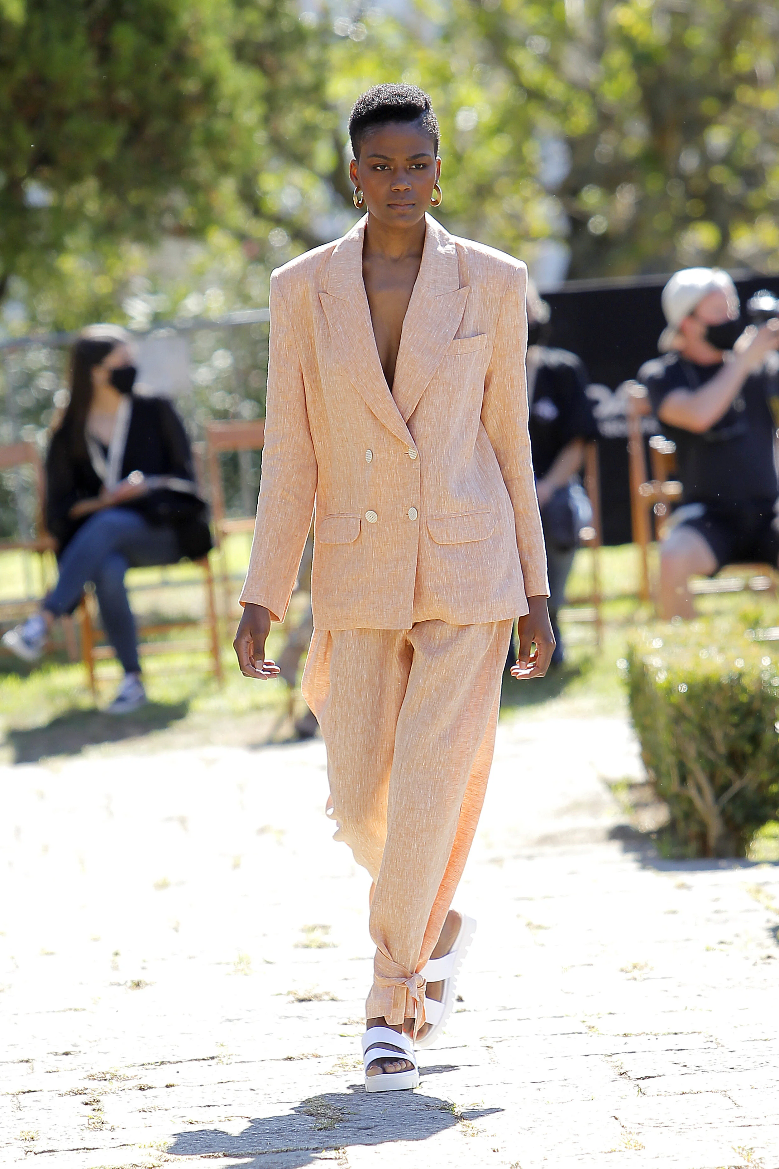 RUFANE TOMAS walking for CAROLINA MACHADO Spring Summer 2021 ModaLisboa