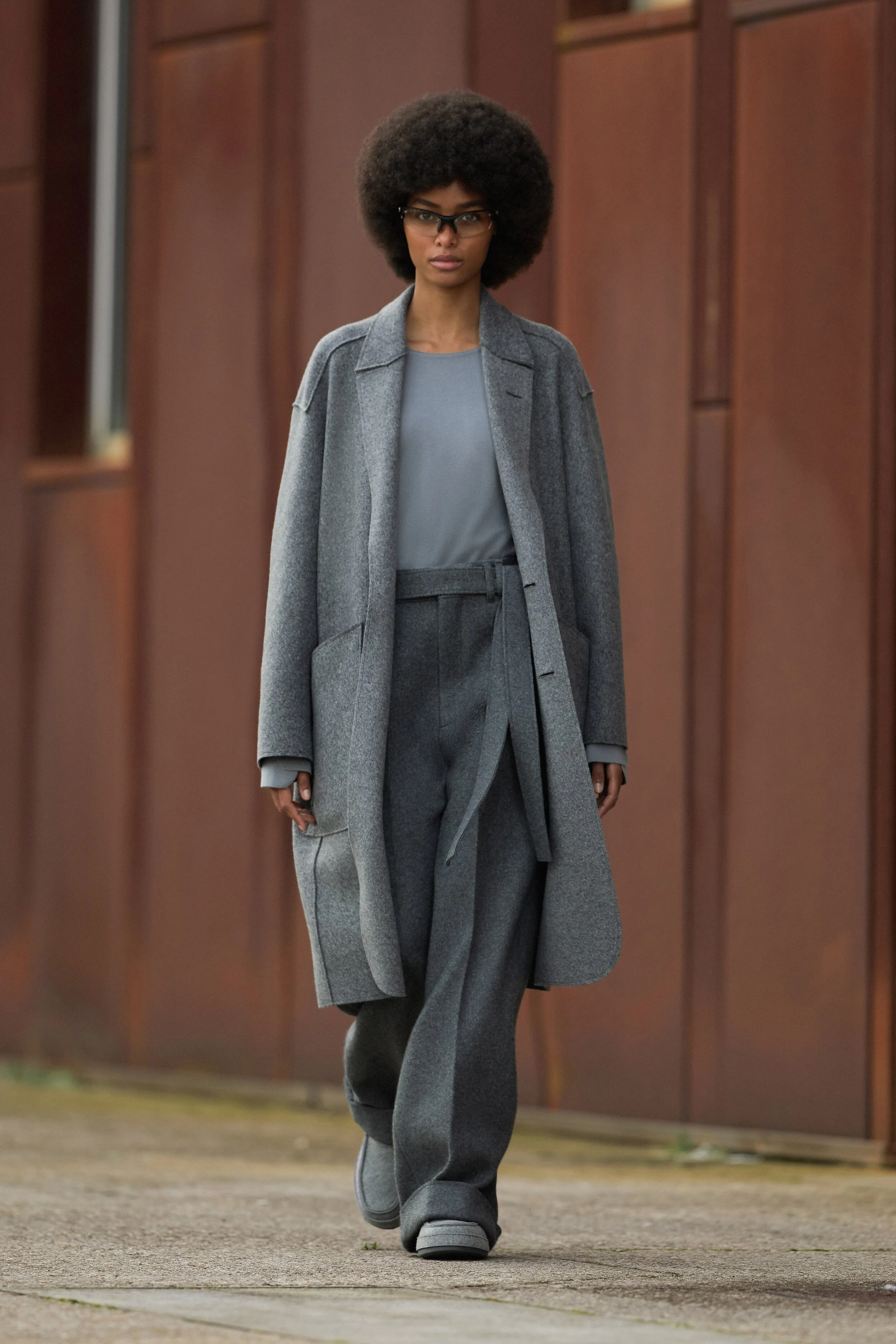 BLÉSNYA MINHER walking for ERMENEGILDO ZEGNA Fall-Winter 2021 Menswear in Milan