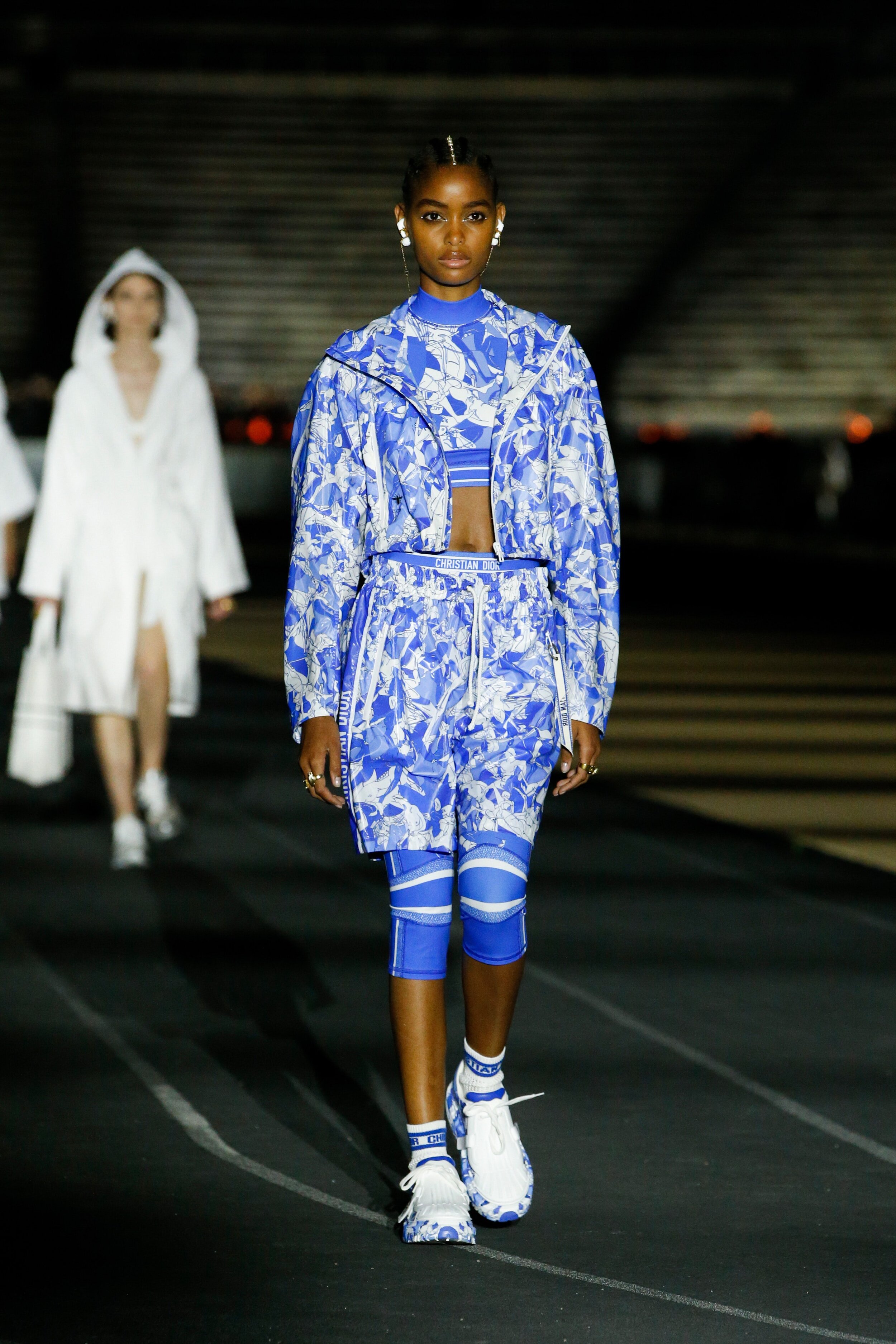 BLÉSNYA MINHER walking for DIOR Resort 2022 Show in Athens