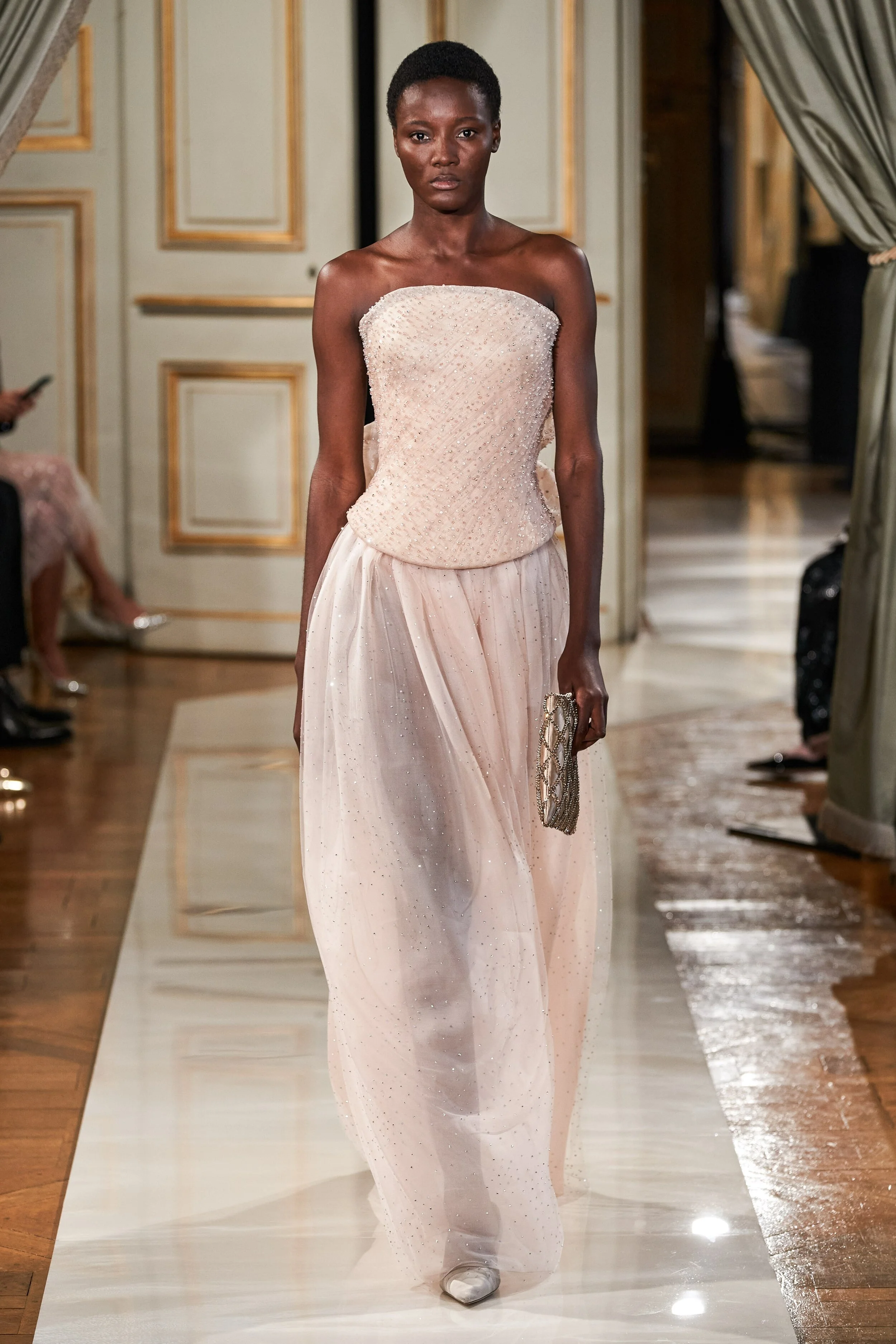 SOMPA ANTÓNIO walking for GIORGIO ARMANI Privé Haute Couture Fall-Winter 2021/22 Show in Paris