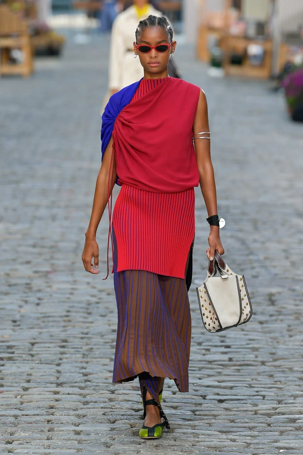 BLÉSNYA MINHER walking for TORY BURCH S/S 22 Show NYFW