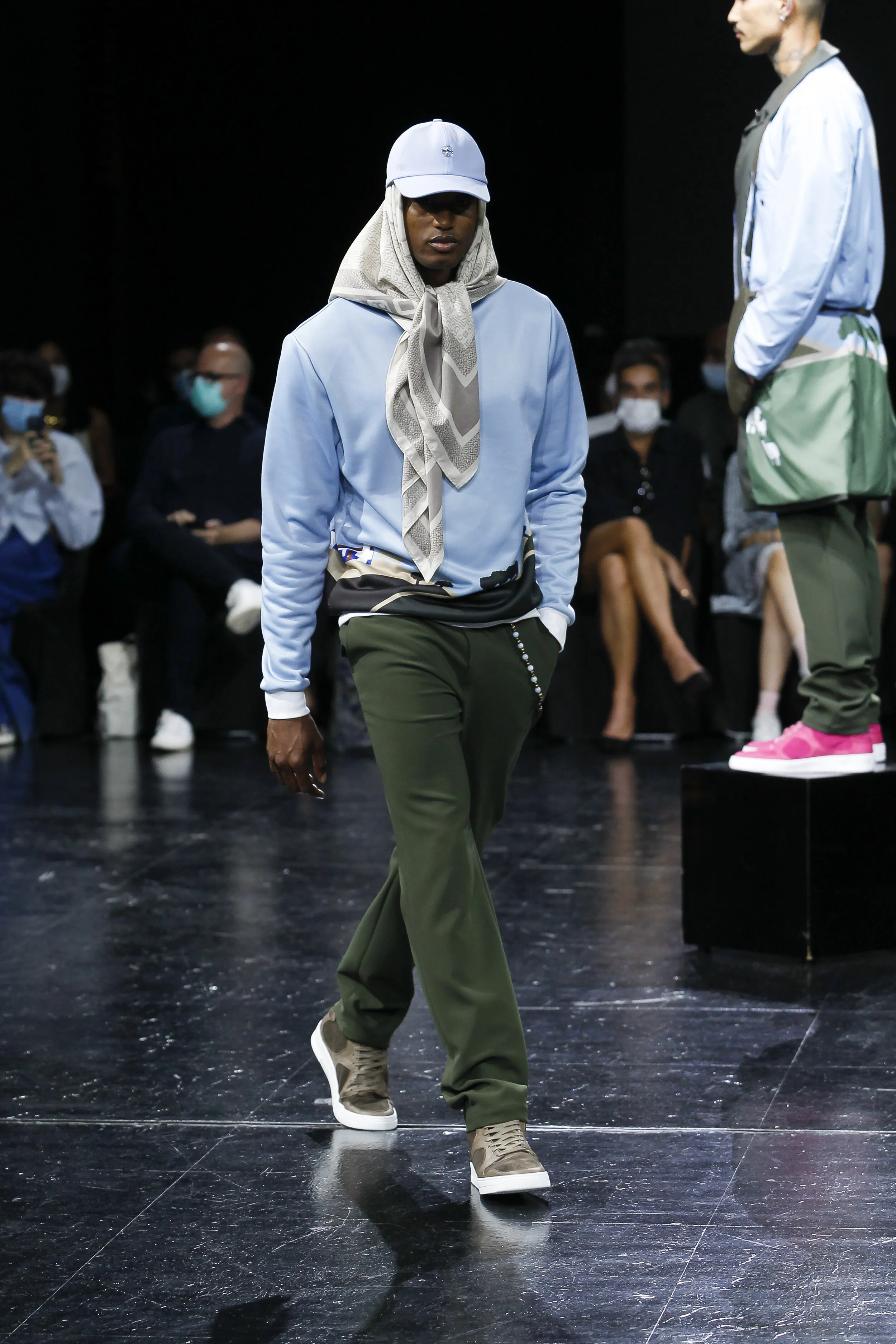 ANILTON CABRAL walking for NUNO GAMA S/S 22 Show ModaLisboa 