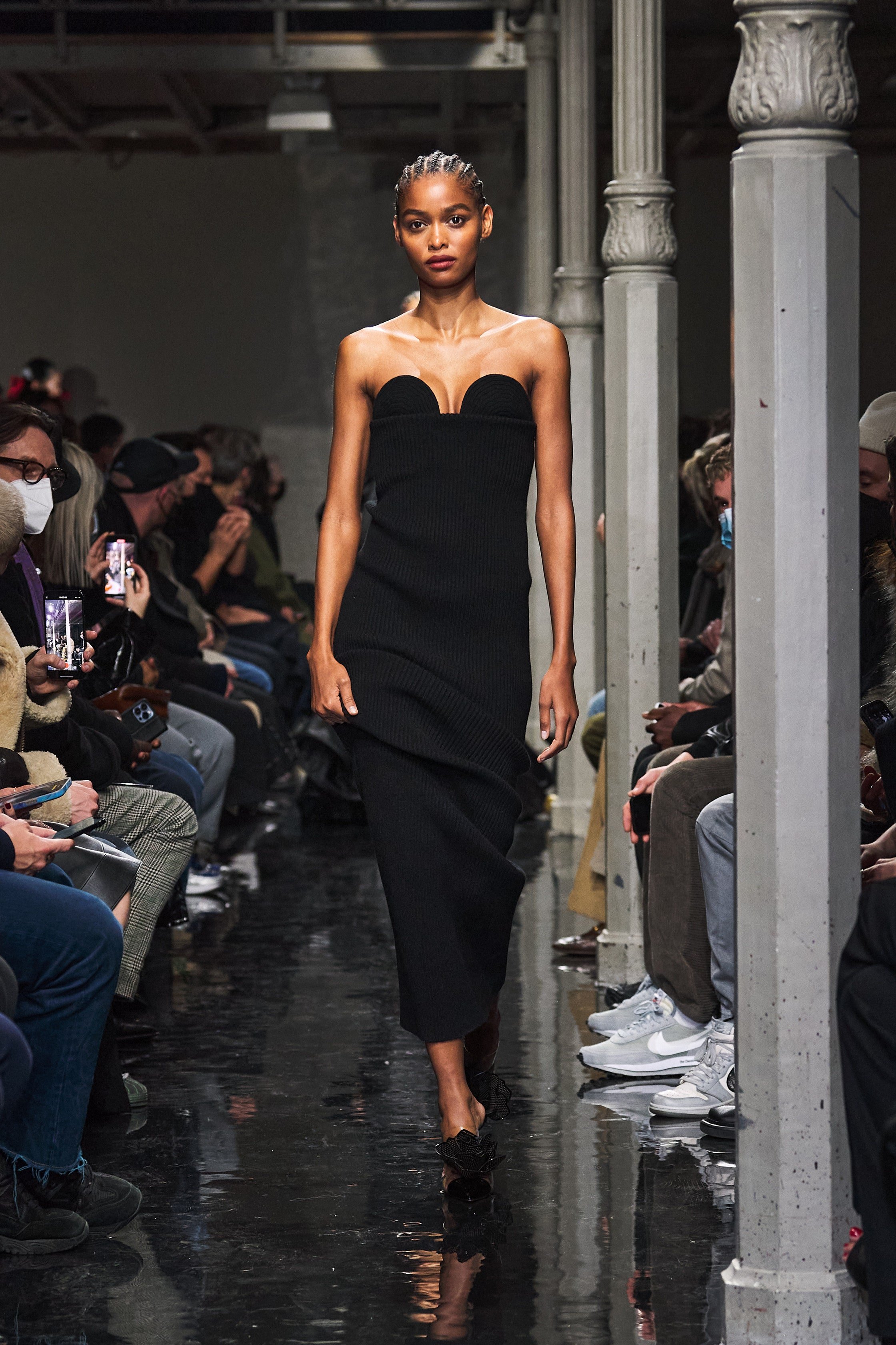 BLÉSNYA MINHER walking for ALAIA F/W 22 Show in Paris