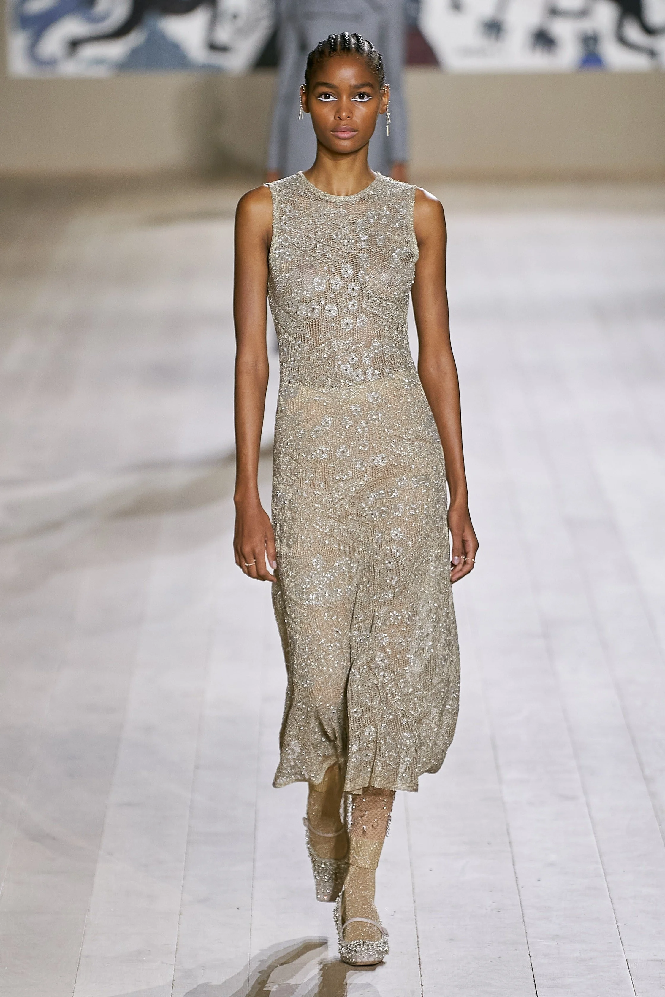 BLÉSNYA MINHER walking for DIOR Haute Couture S/S 22 Show in Paris 