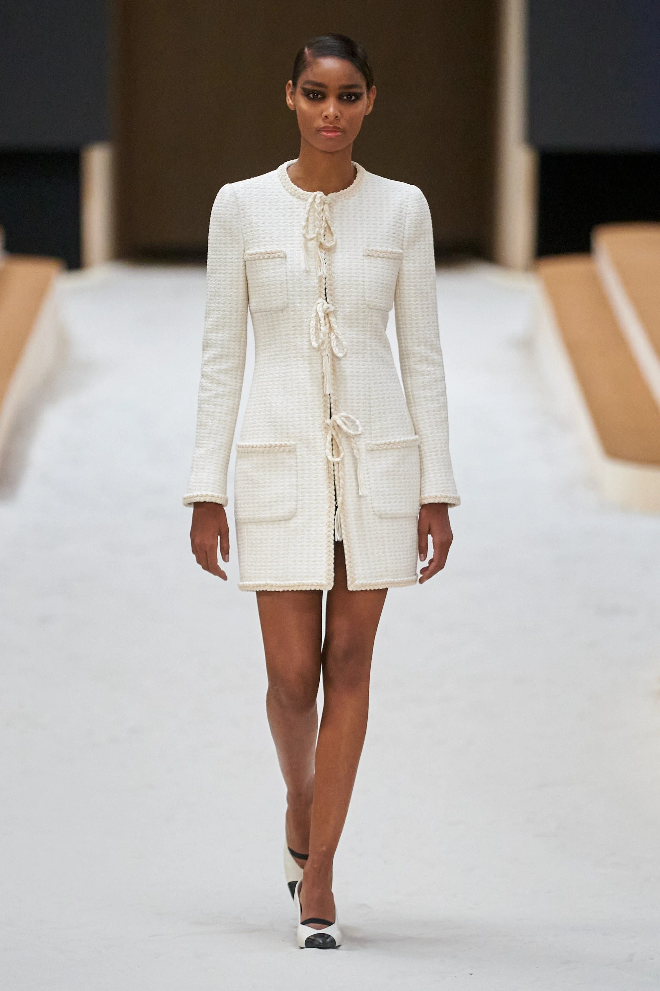 BLÉSNYA MINHER walking for CHANEL Haute Couture S/S 22 Show in Paris 