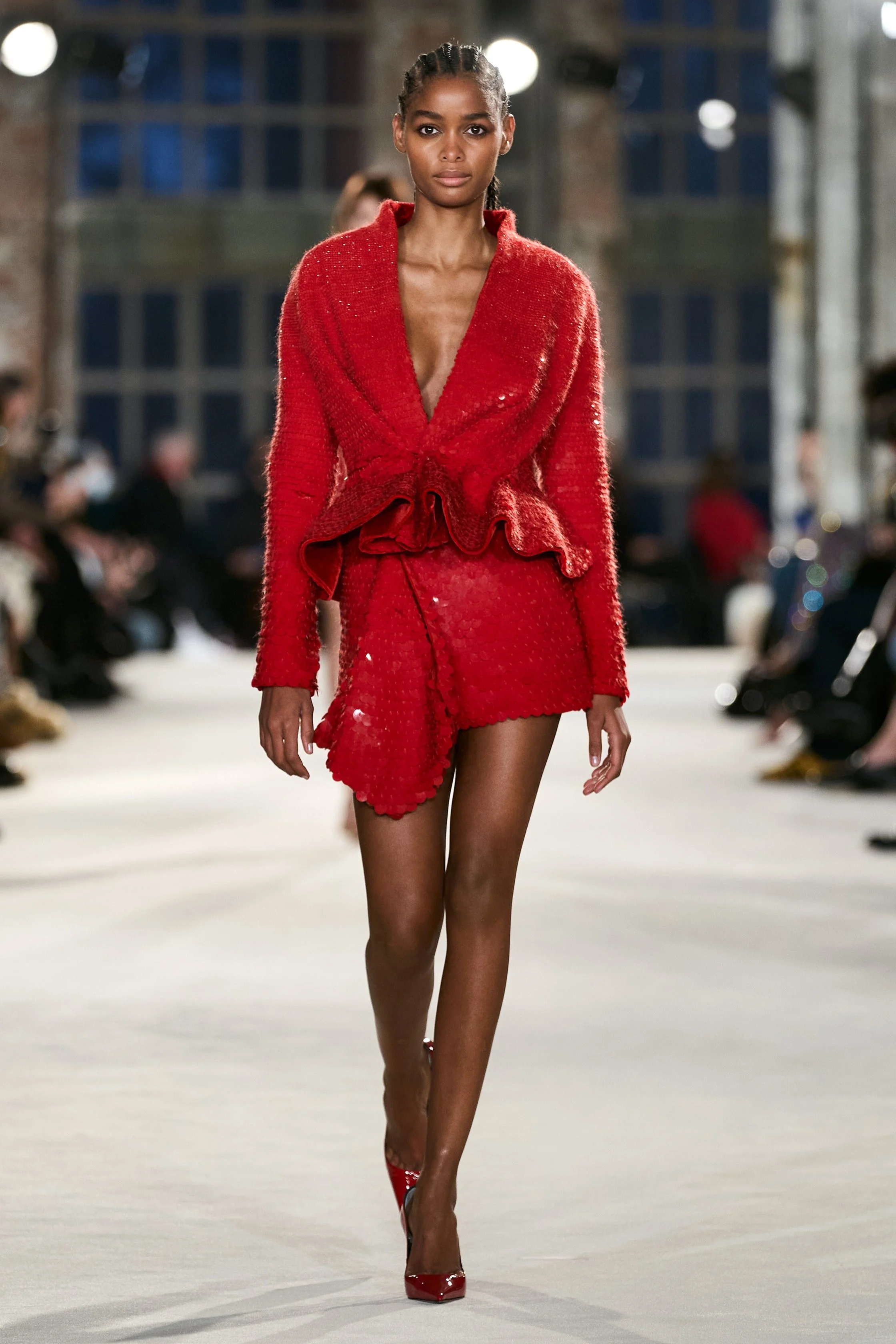 BLÉSNYA MINHER walking for ALEXANDRE VAUTHIER Haute Couture S/S 22 Show in Paris  