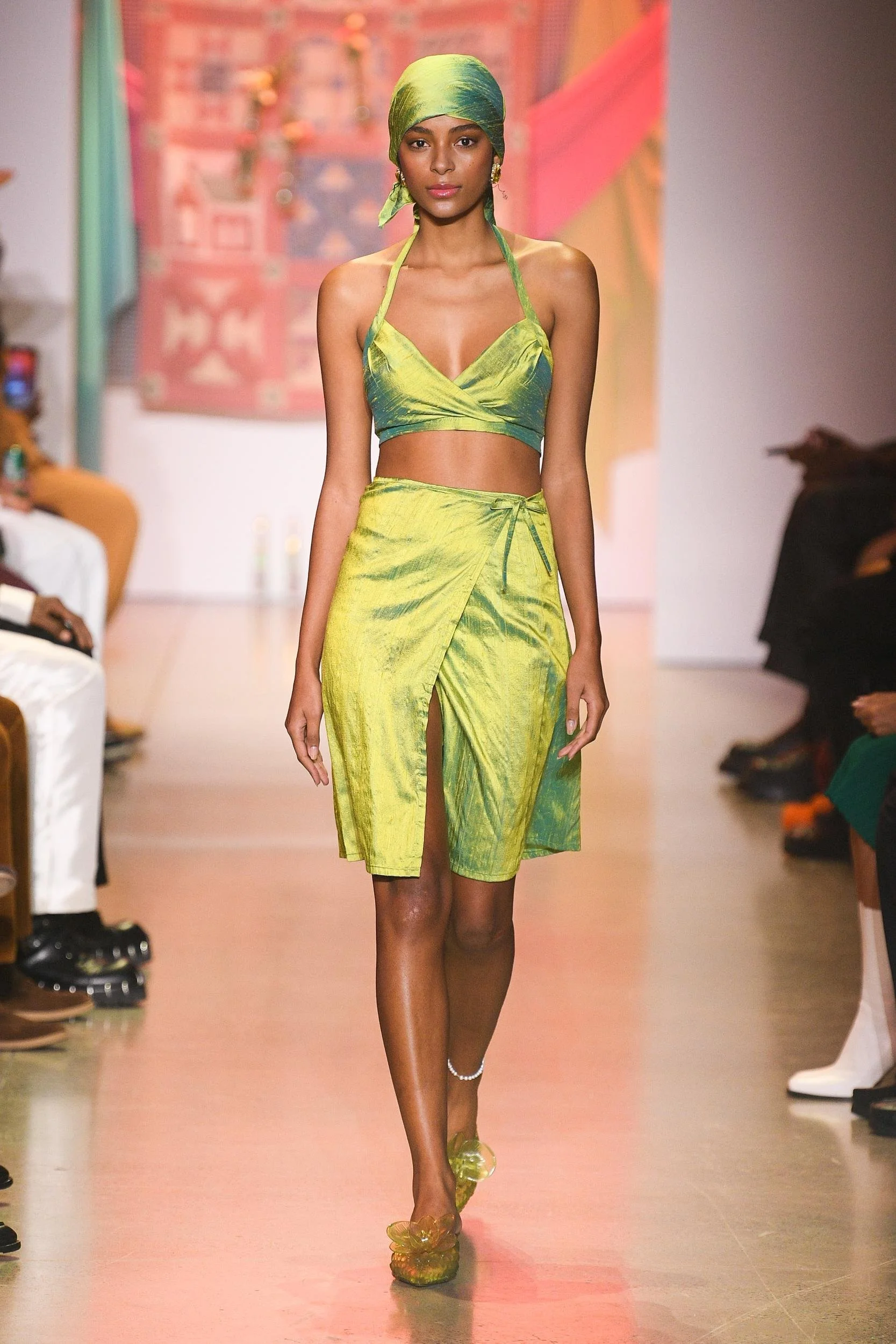 ALÉCIA MORAIS walking for HOUSE OF AAMA F/W 22 Show at NYFW