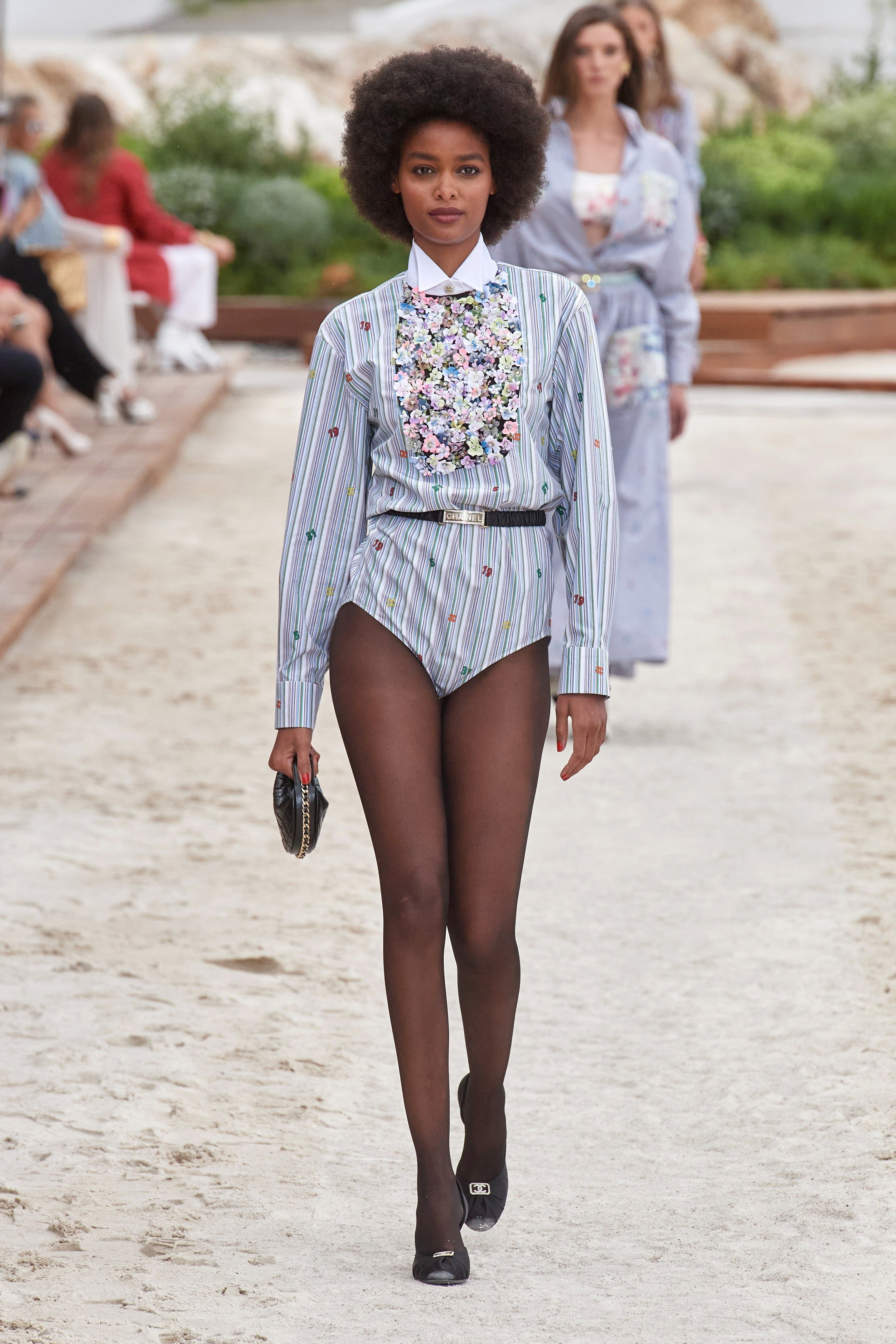 BLÉSNYA MINHER walking for CHANEL Cruise 2022/23 Show in Monaco