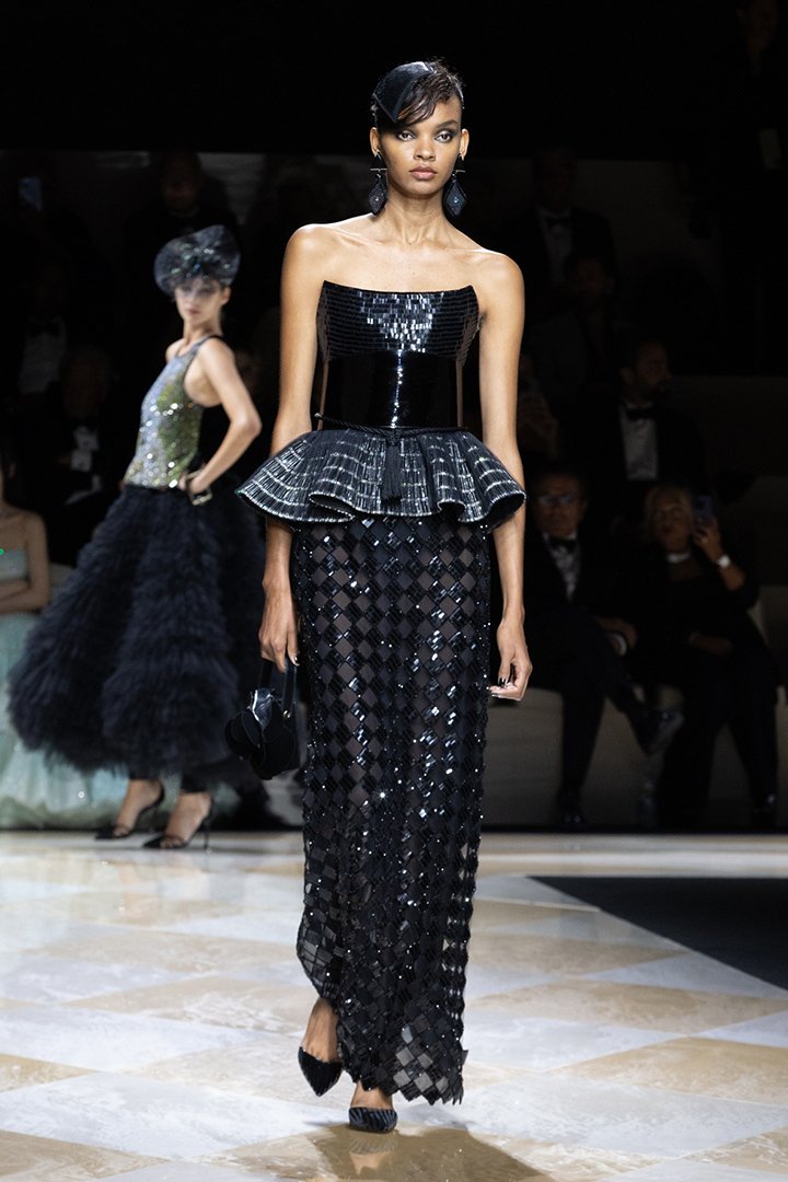 DJENICE DUARTE SILVA walking for GIORGIO ARMANI PRIVÉ 'One Night Only' 2023 Show Venice