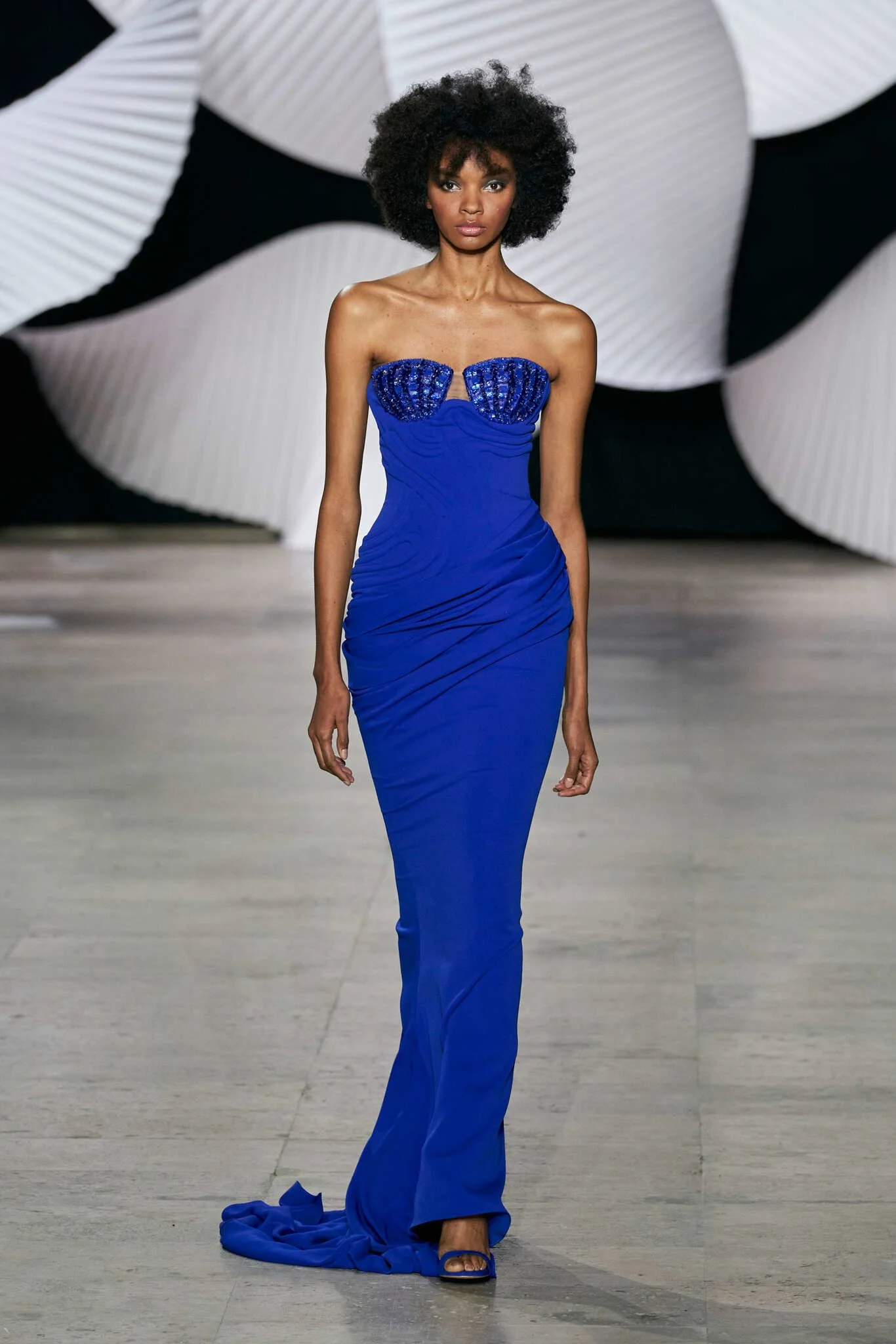 DJENICE DUARTE walking at HAUTE COUTURE Spring Summer 2024 in Paris