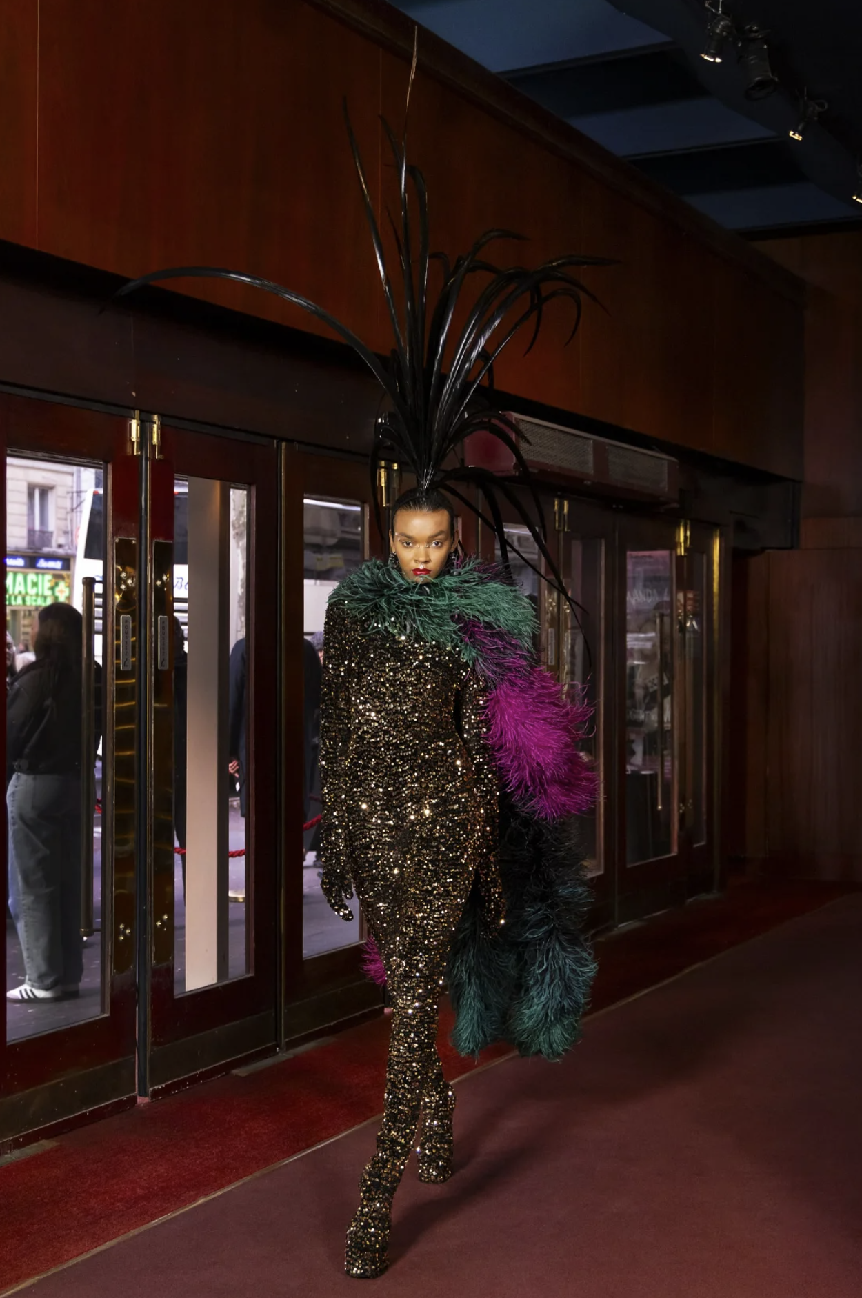 DJENICE DUARTE walking for GERMANIER RTW F/W24/25 at PARIS FASHION WEEK