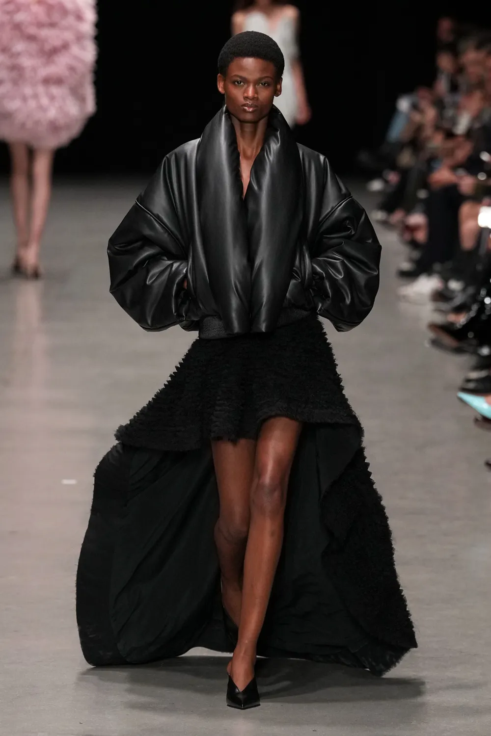 MICKLATE MACOBOLA walking for STELLA MCCARTNEY Spring/Summer 2026 @ PARIS Fashion Week 