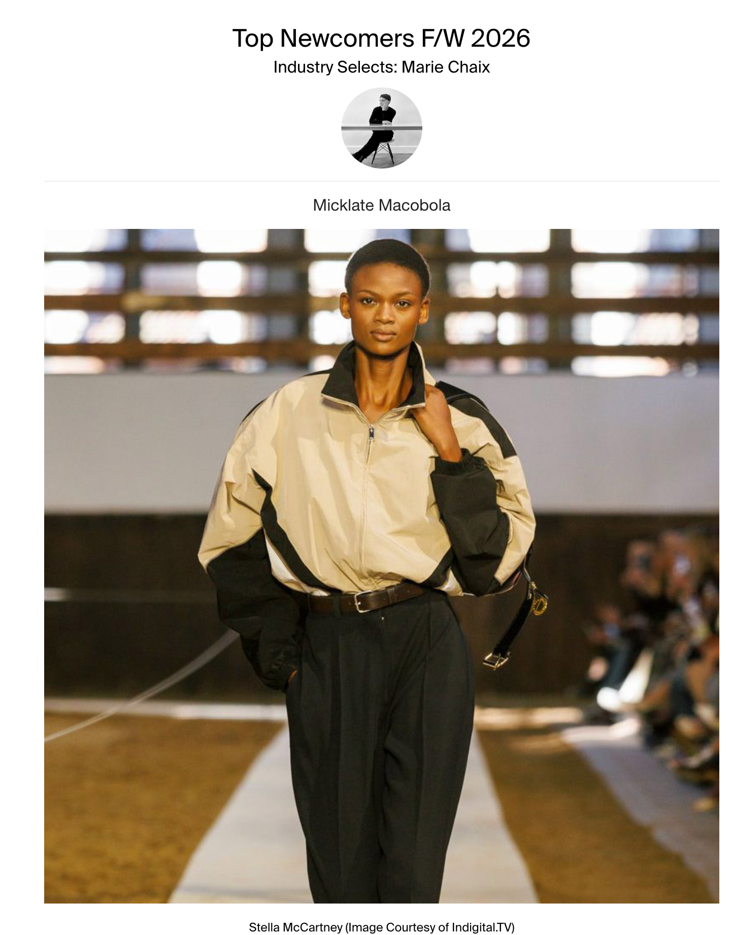 MICKLATE TOP NEWCOMERS F/W 2026