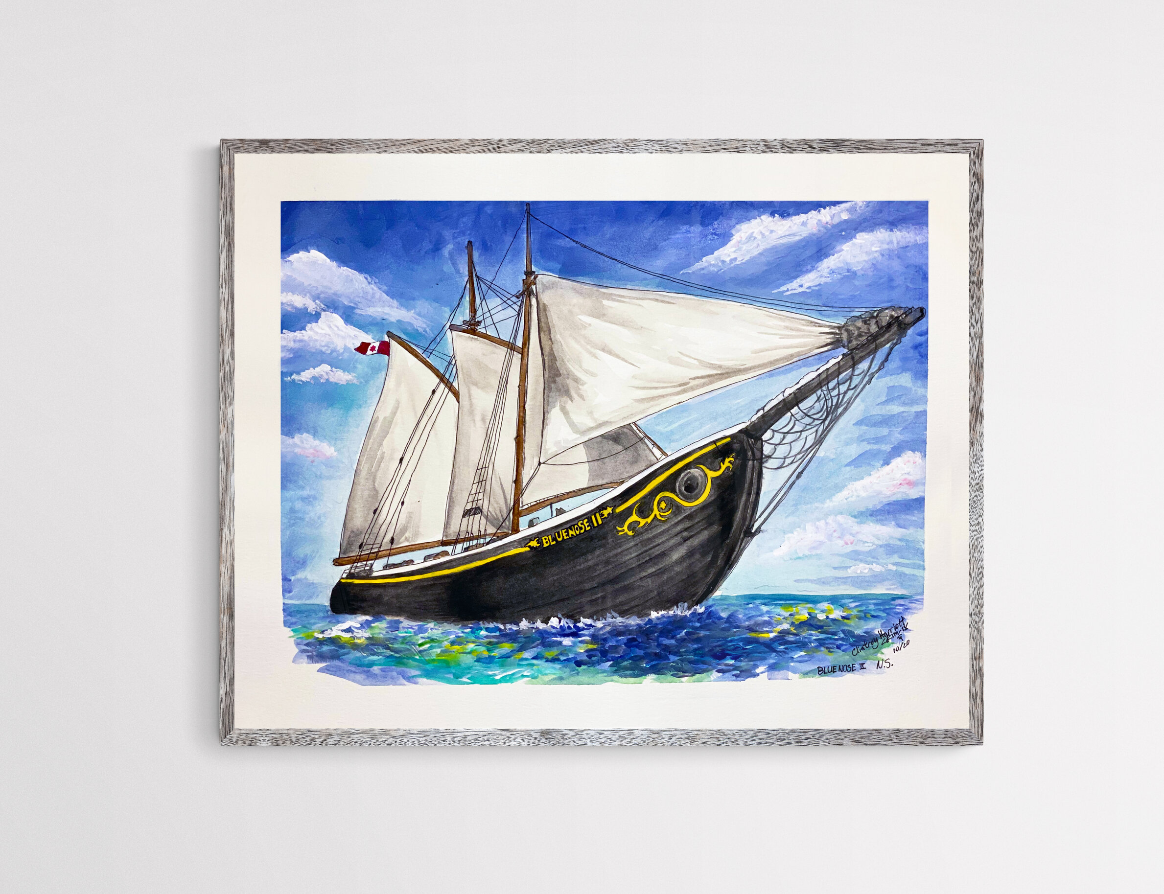 Blue Nose II Water Color Print