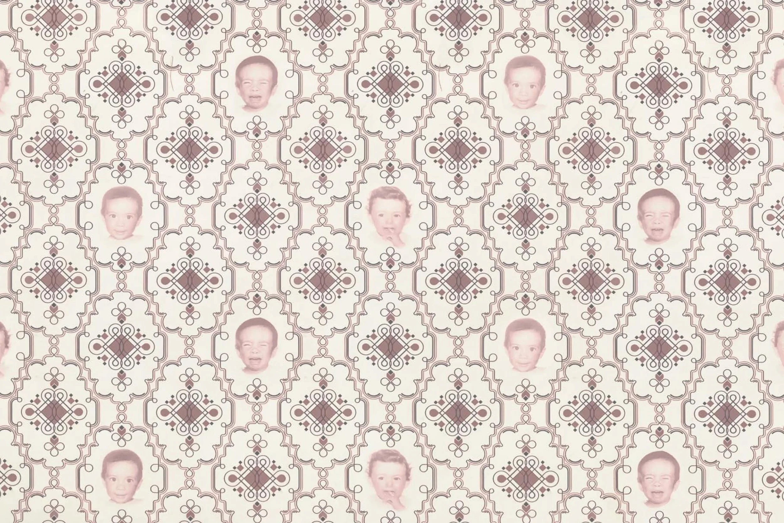 Printed endpaper pattern from the A Caged Dog Barks the Fiercest photobook by Ryan O’Toole Collett.