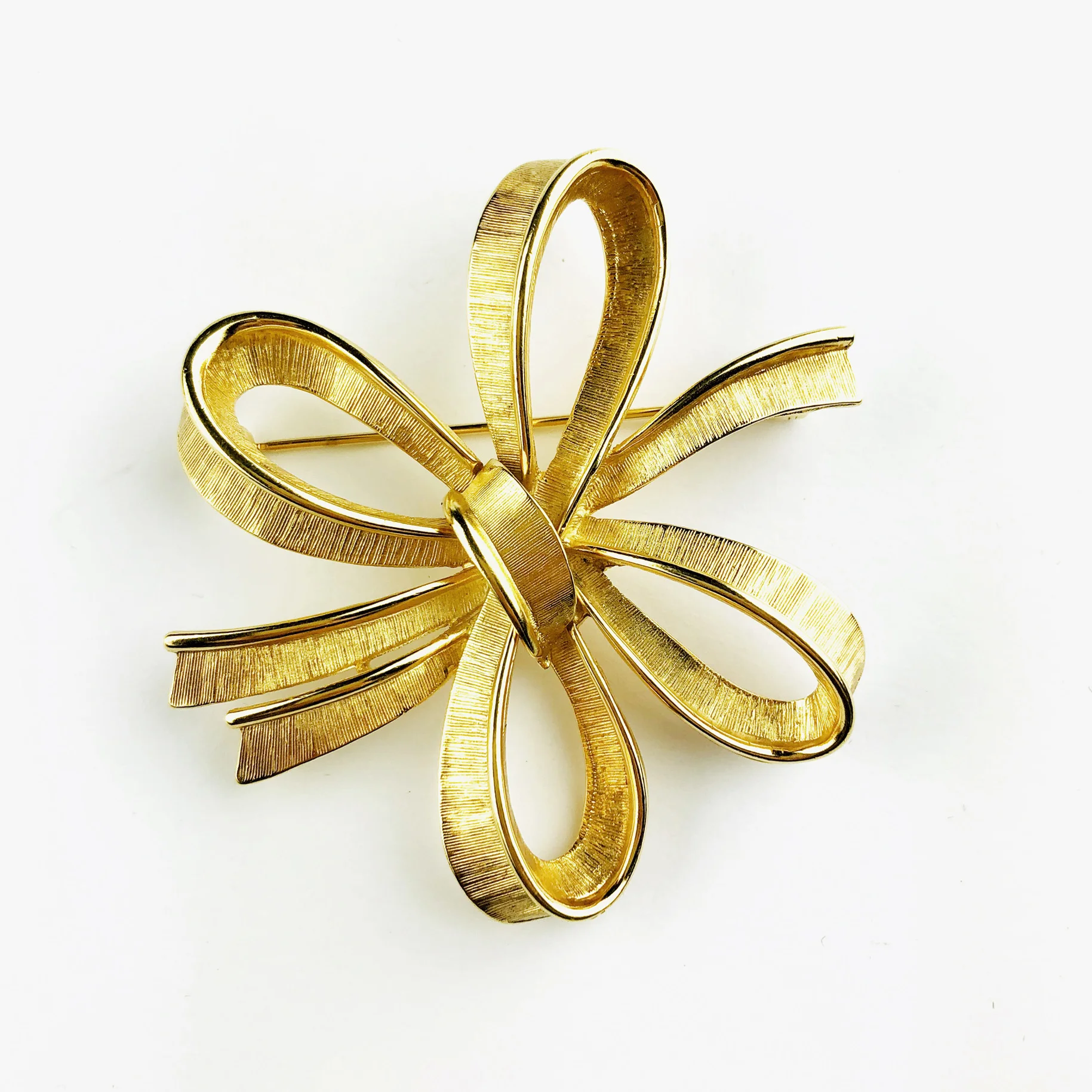 1960er Jahre Vintage Brosche von Monet goldene Schleife
