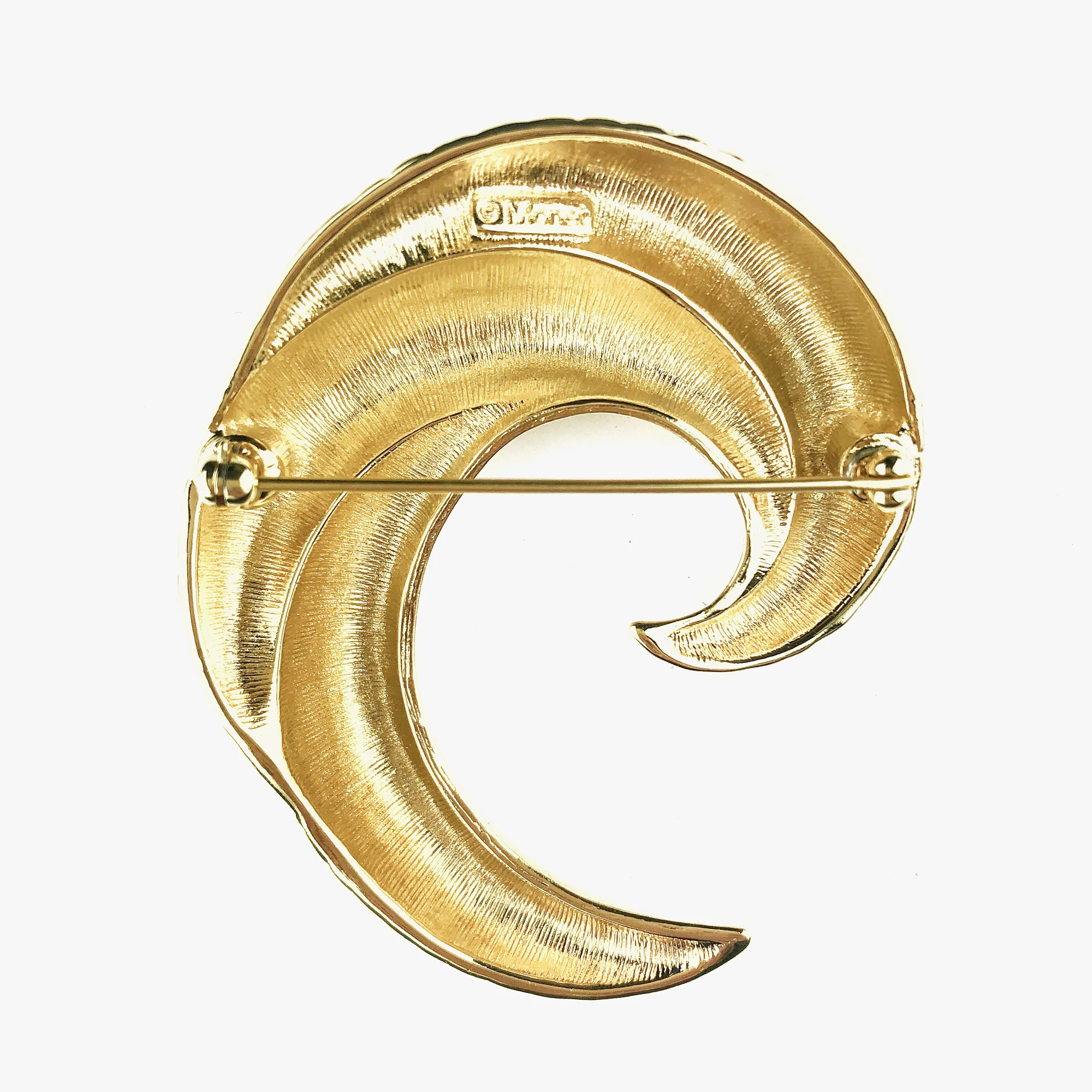 Signatur von 1980er Vintage Monet Brosche gold