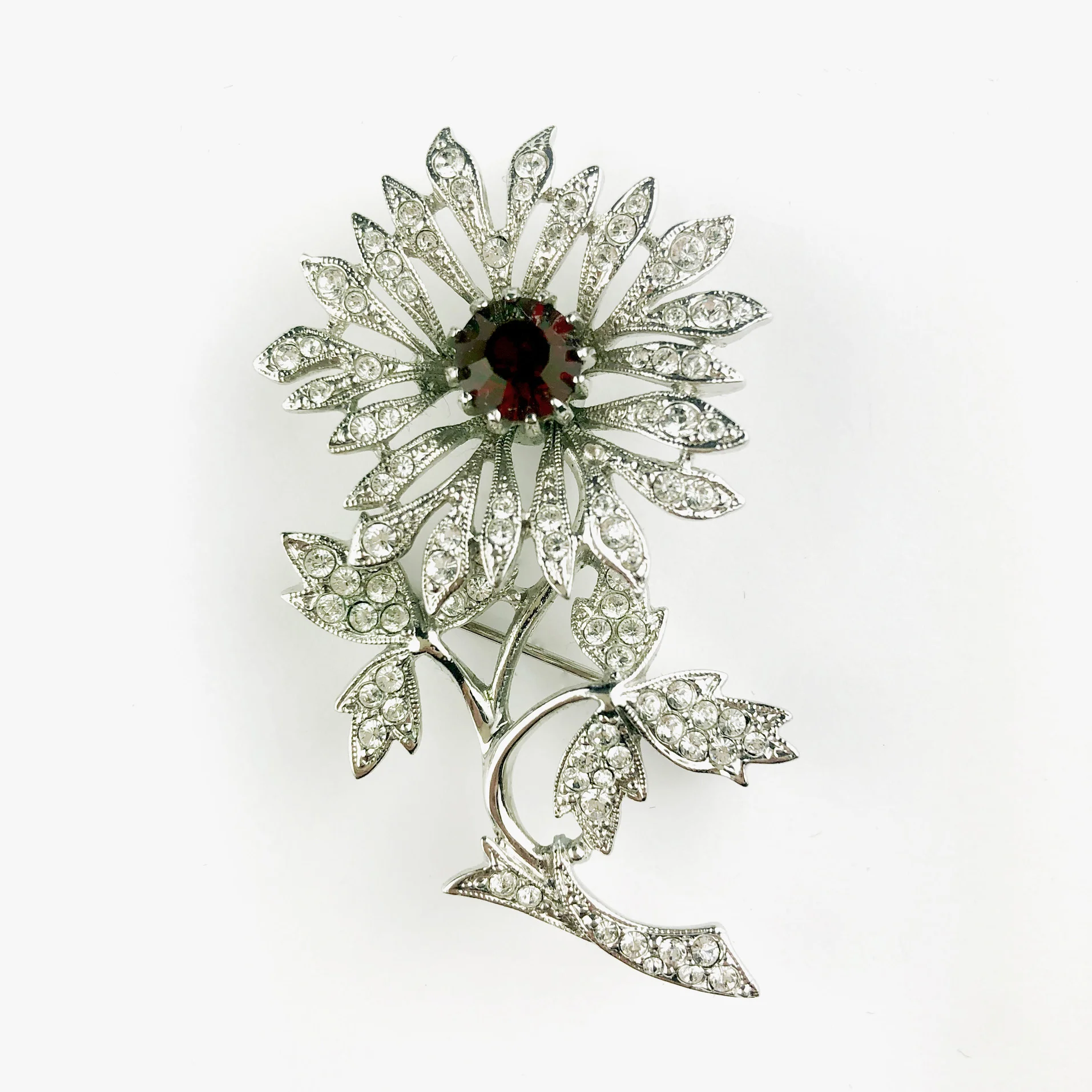 1950er Jahre Vintage Brosche Strass