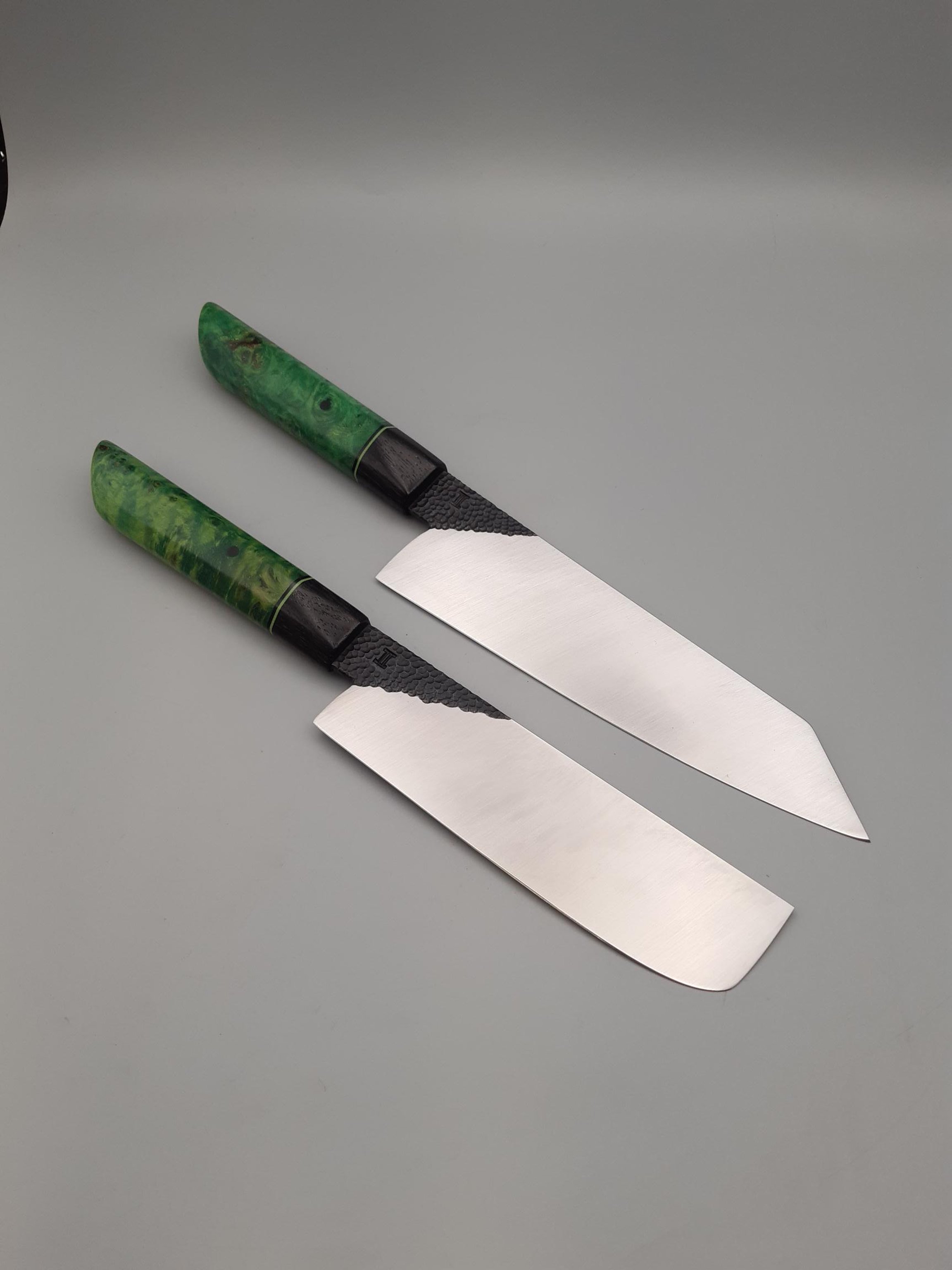 Custom 6 inch chefs knife, spalted birch