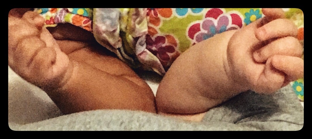 These little arms belong to a dear friend's first baby and my youngest shortly after they were born last year.