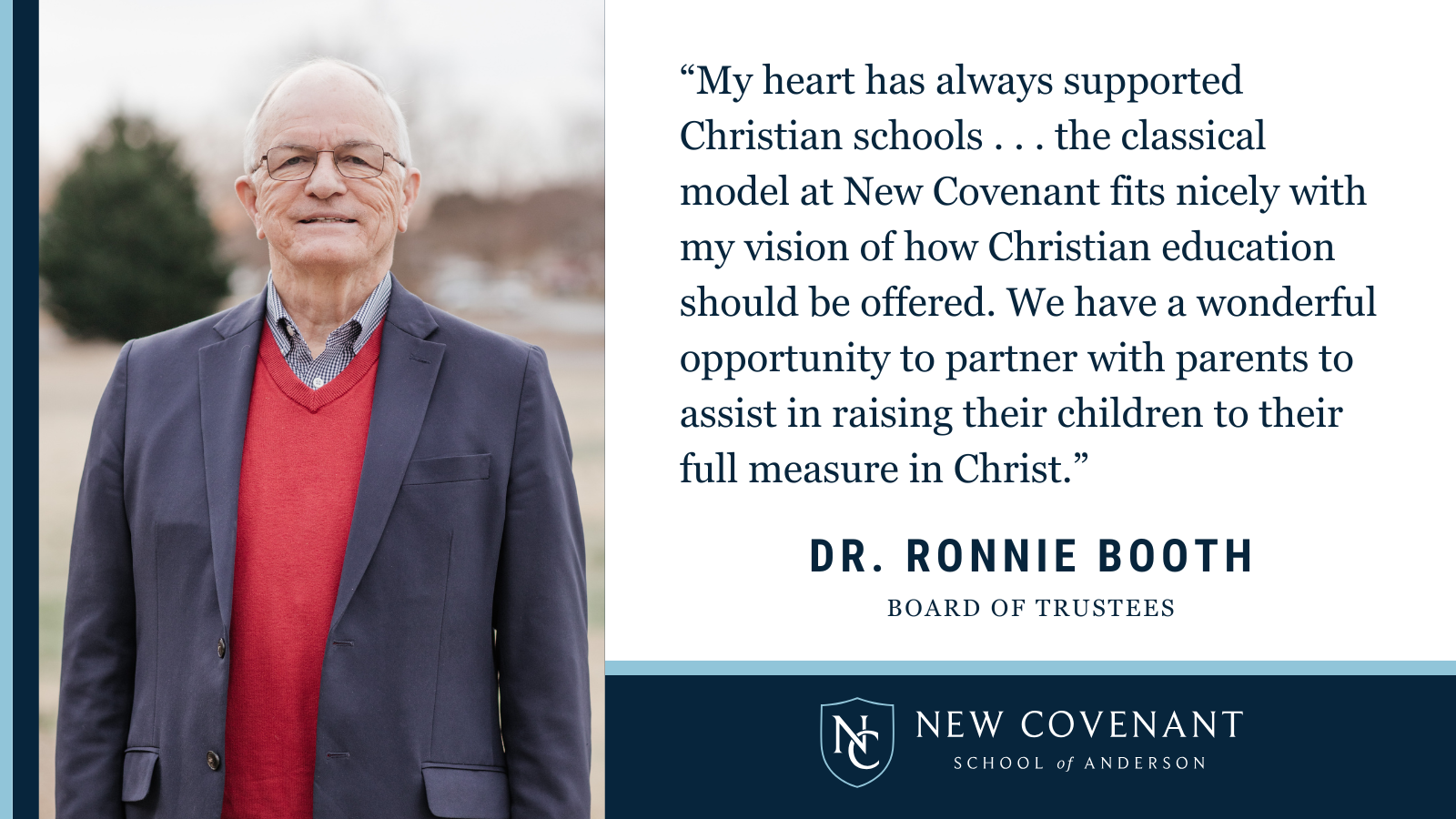 New Covenant School Names Dr. Ronnie Booth to Board of Trustees