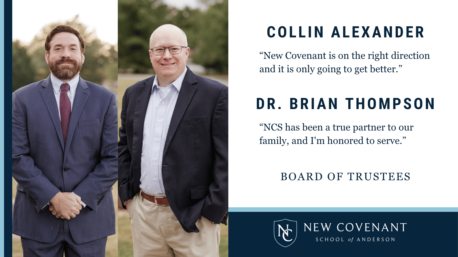 Collin Alexander &amp; Dr. Brian Thompson Named to Board of Trustees