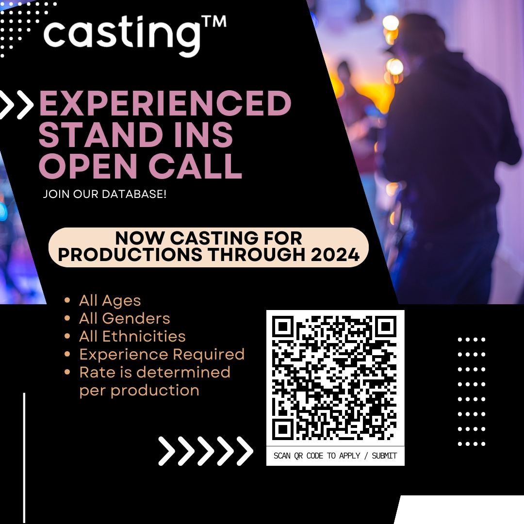 CASTING TAYLORMADE // EXPERIENCED STAND IN - OPEN CALL // SUB REQUEST (NOW - 2024)

(IF YOU&rsquo;VE ALREADY SUBMITTED EARLIER THIS YEAR, PLEASE SUBMIT AGAIN)

CASTING TAYLORMADE (CASTING&trade;) IS UPDATING OUR CURRENT STAND IN DATABASE (AGAIN). IF 