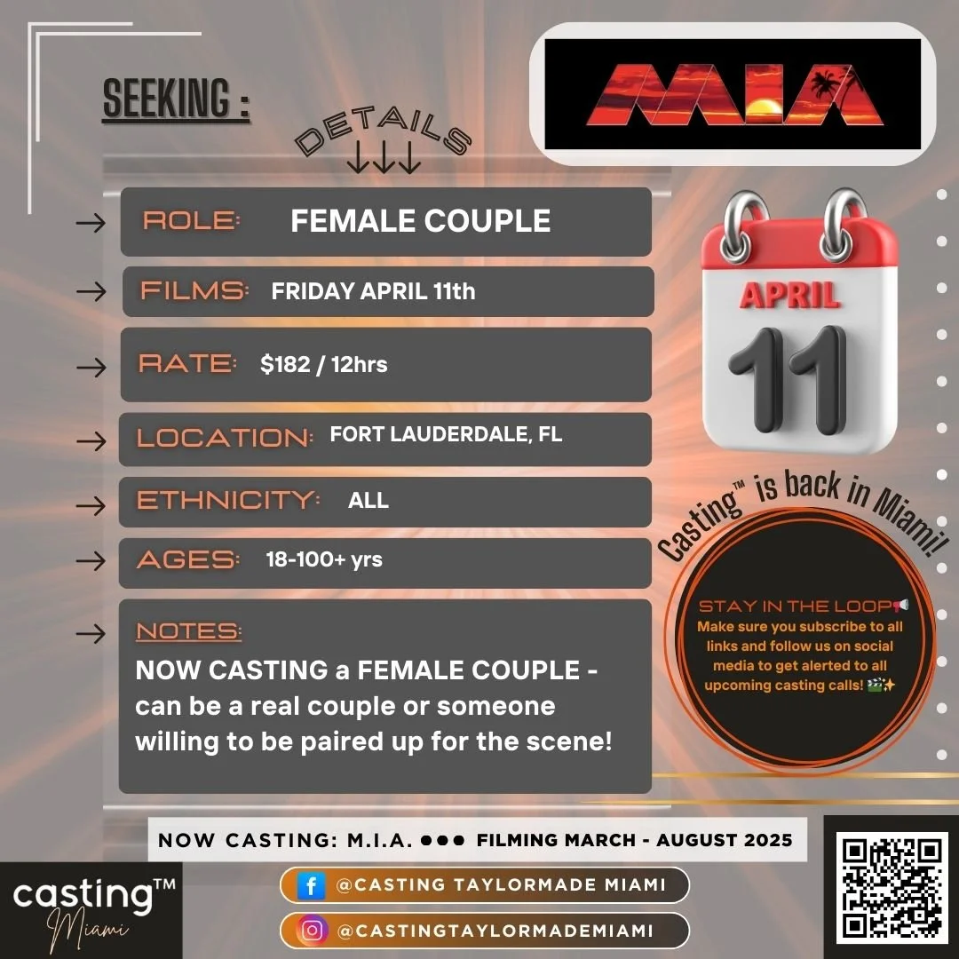 "M.I.A." // Apr 11th ROLES // AGES 18-100yrs // APPLICATION