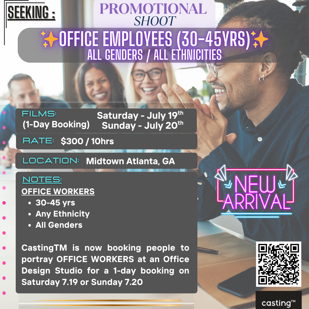 Casting™ // TBD - PROMO SHOOT // Males & Females 30-45yrs // SUB REQUEST