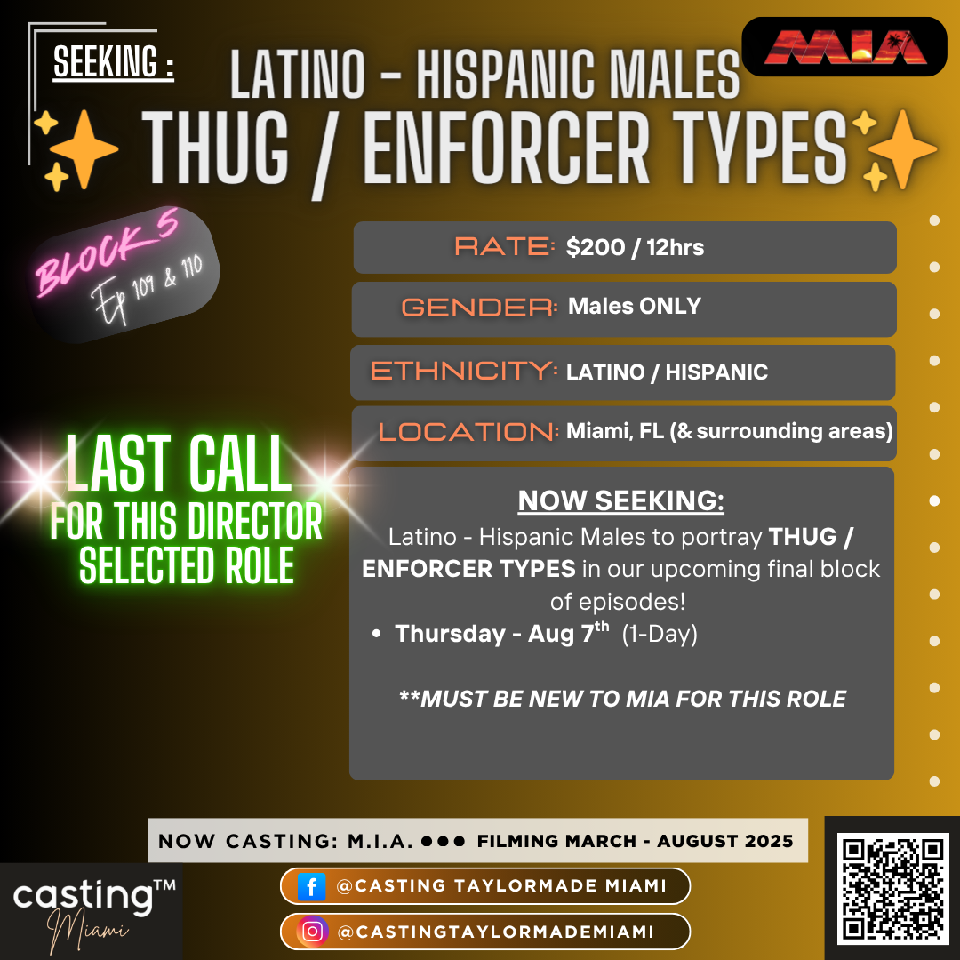 "M.I.A." // LATIN-HISPANIC THUG ENFORCER TYPES // Block 5 // APPLICATION