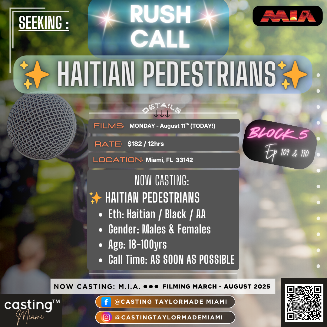 "M.I.A." // HAITIAN PEDESTRIANS // Aug 11th // Block 5 // APPLICATION