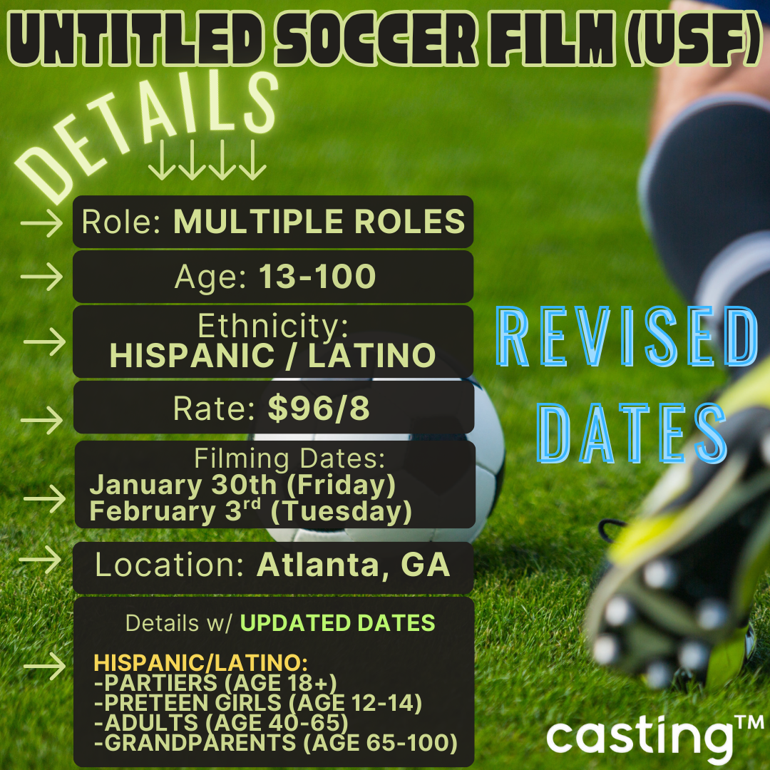 "USF" // HISPANIC MALES &amp; FEMALES RECHECKING YOUR AVAILABILITY FOR NEW DATES - JAN 30th  &amp; FEB 3rd