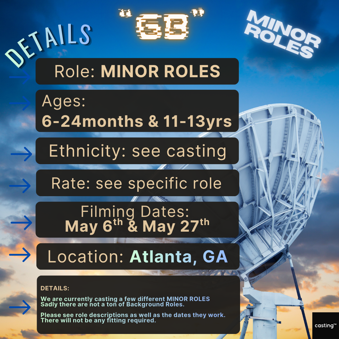 "BG" // MINOR ROLES // SEE SPECIFIC CASTINGS // FILMS 5.6 or 5.27 // SUB REQUEST