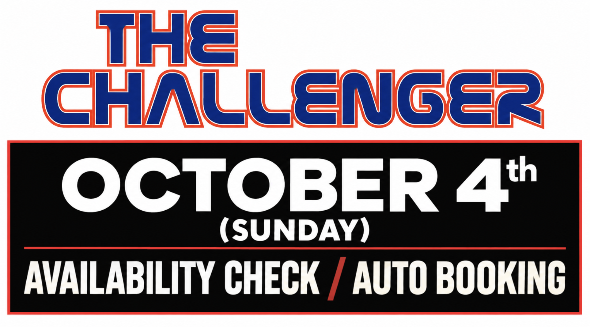 "CHLN" SUNDAY - OCT 4th // WE WOULD LOVE TO BOOK YOU // PLEASE REPLY ASAP