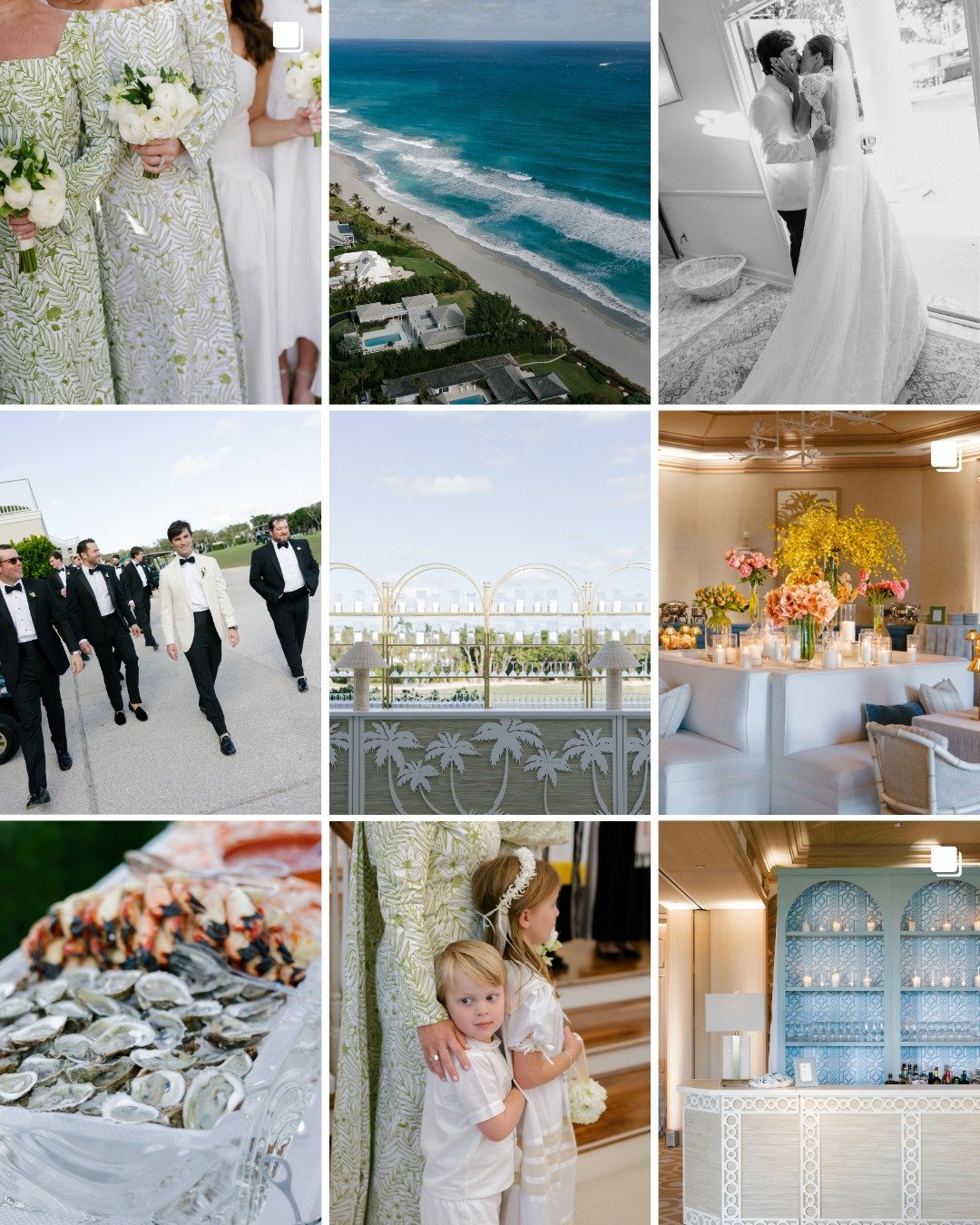 Wendy &amp; Tripp&rsquo;s celebration was a reflection of Palm Beach at its best,
layered in coastal blues, soft neutrals, and sunlit tones. Every detail was thoughtfully composed to echo the setting, creating a seamless connection between location a