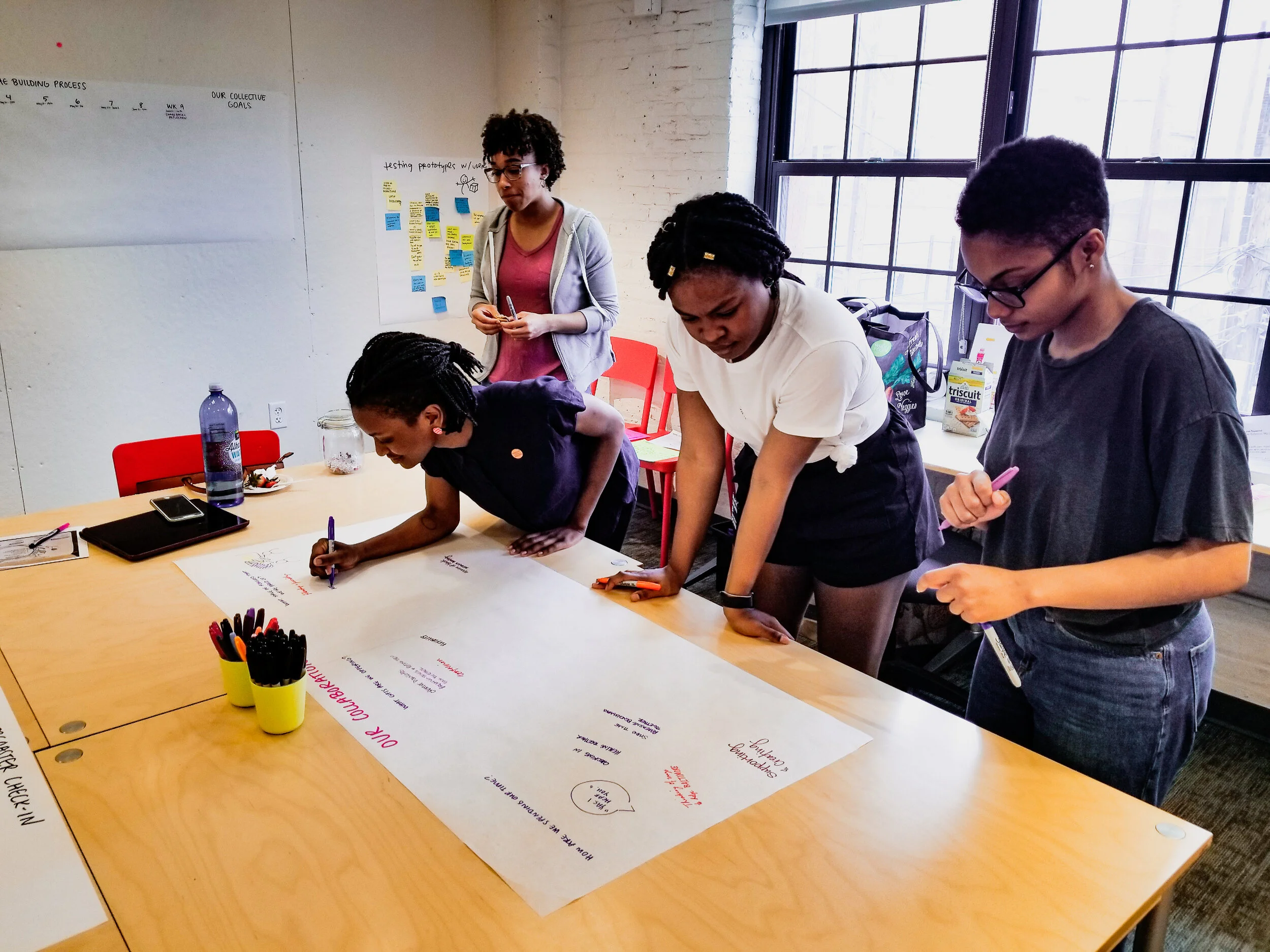  One of the first meetings of the Collective Building Team 