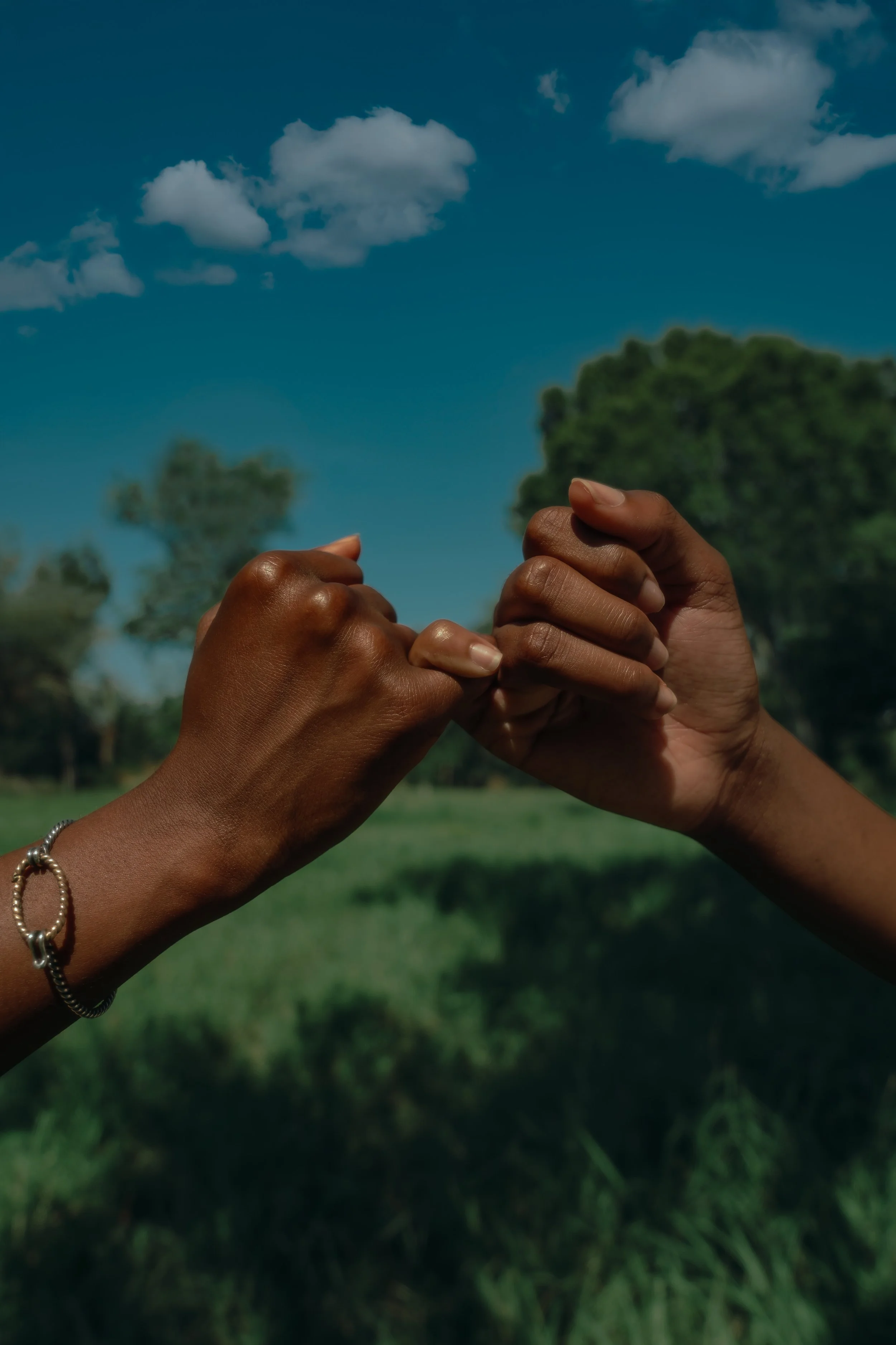 
Series: The Language Between Us  ||
Title: Pinky Promises and Blue Skies  ||
Year: 2025  ||
Medium: Digital, Archival Print  ||
Size: Frame, 20" x 24" Matted 16" x 20"  ||
Price: $900 ||
(Closed Edition 1 + 1AP (Artist’s Proof at higher value))